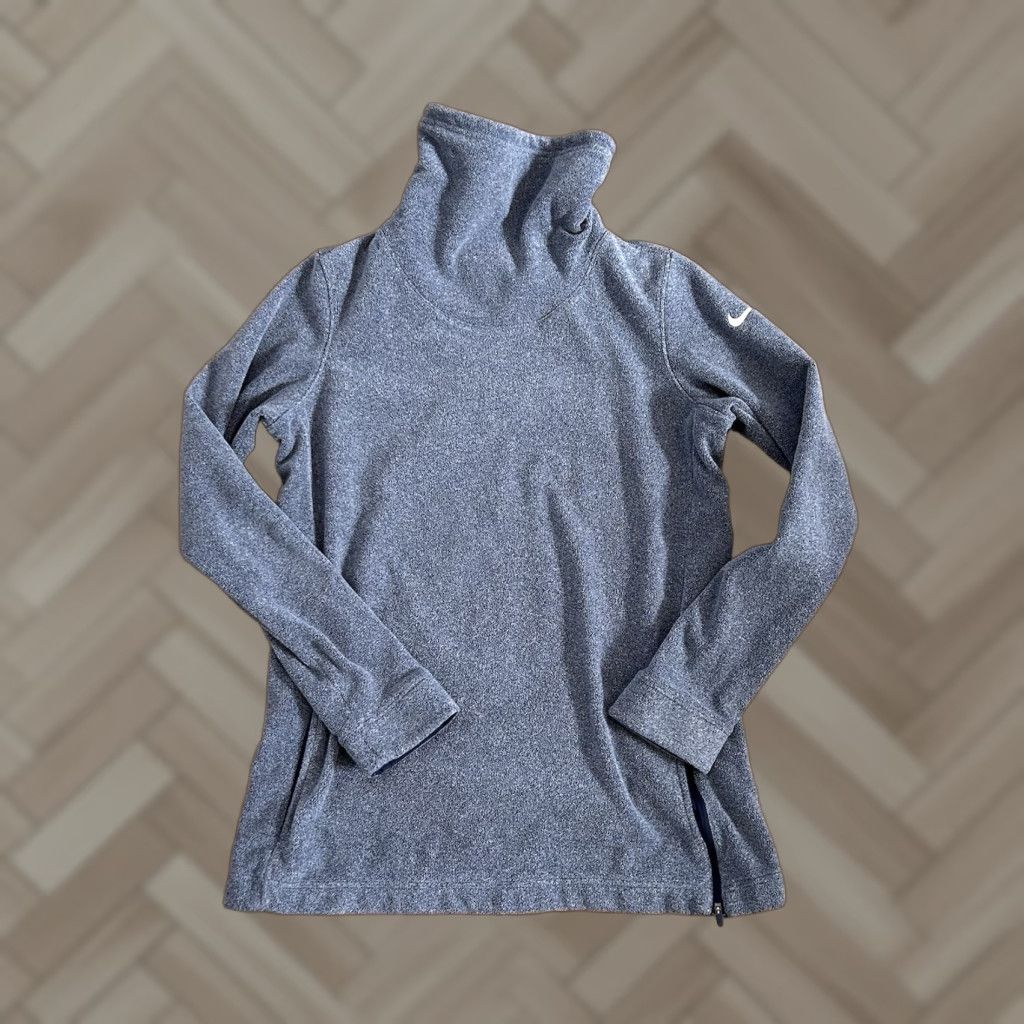 Nike VINTAGE Nike Sweatshirt Tunic Dri-FIT Therma Fleece High Neck sz Small Size S / US 4 / IT 40 - 1 Thumbnail