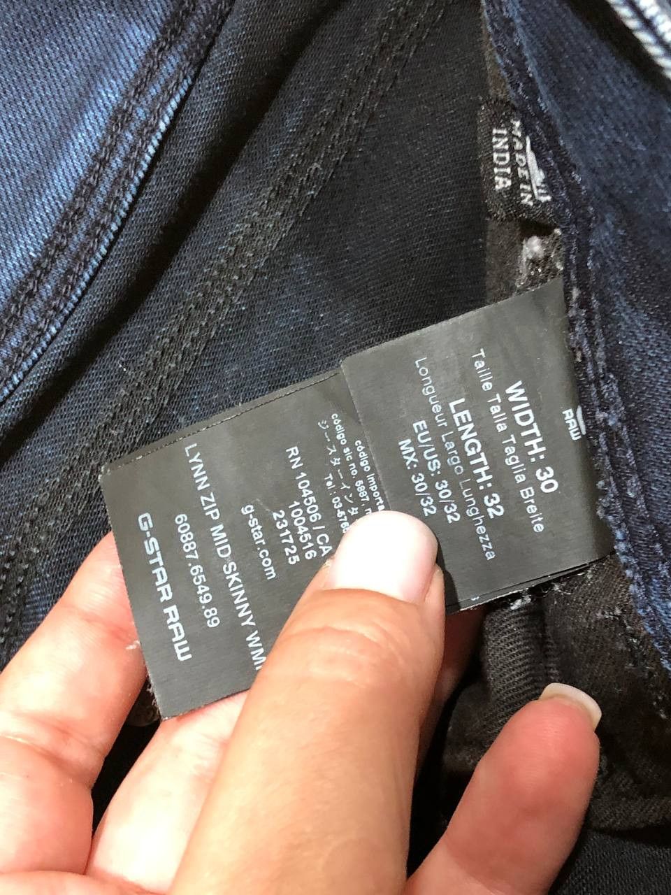 G-Star Vintage G-Star Raw Lynn Zip Mid Skinny Denim Jeans Size 30 Size 30" / US 8 / IT 44 - 3 Thumbnail