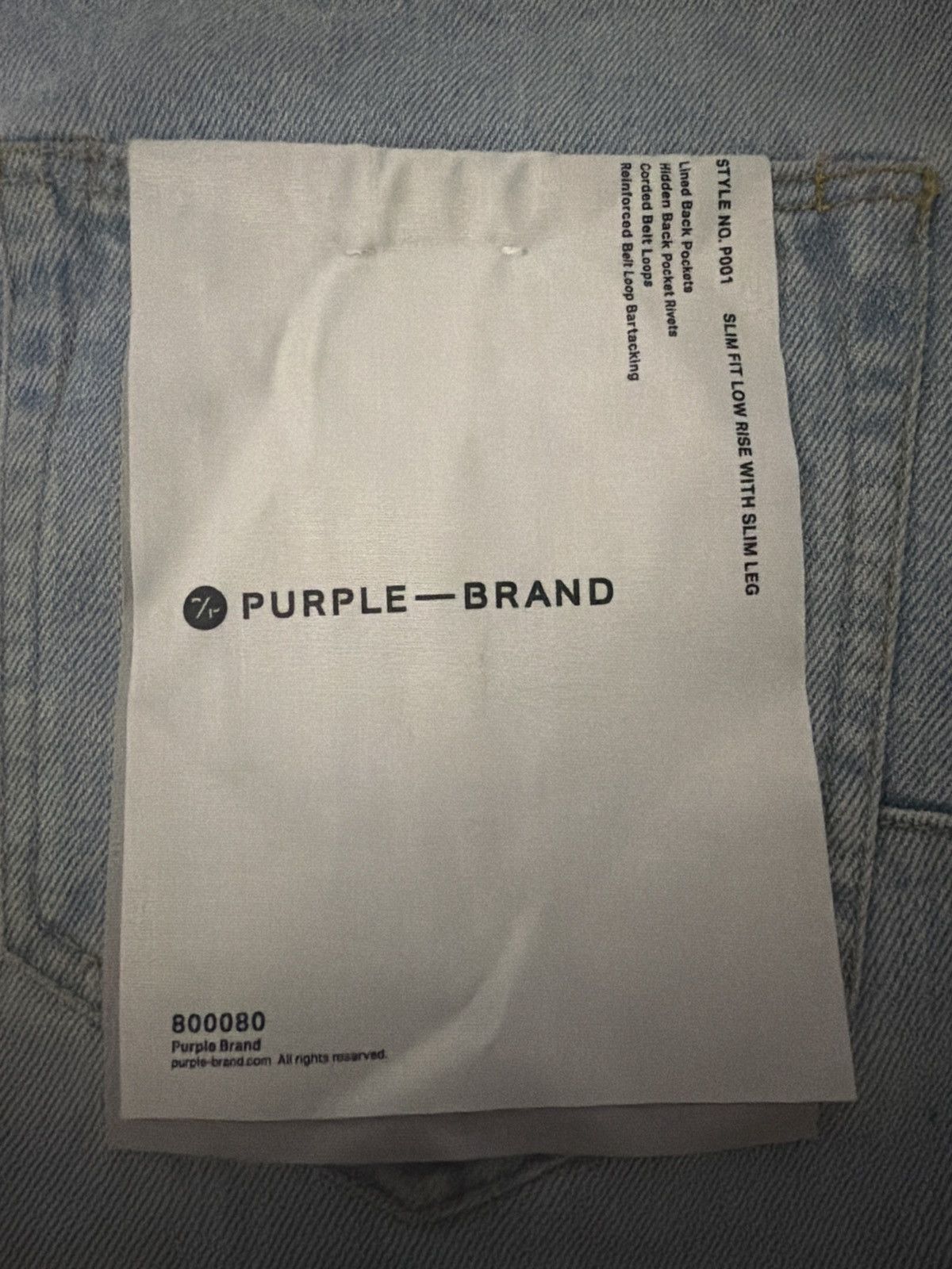 Purple Purple P001 Light Blue Denim Size US 32 / EU 48 - 3 Thumbnail