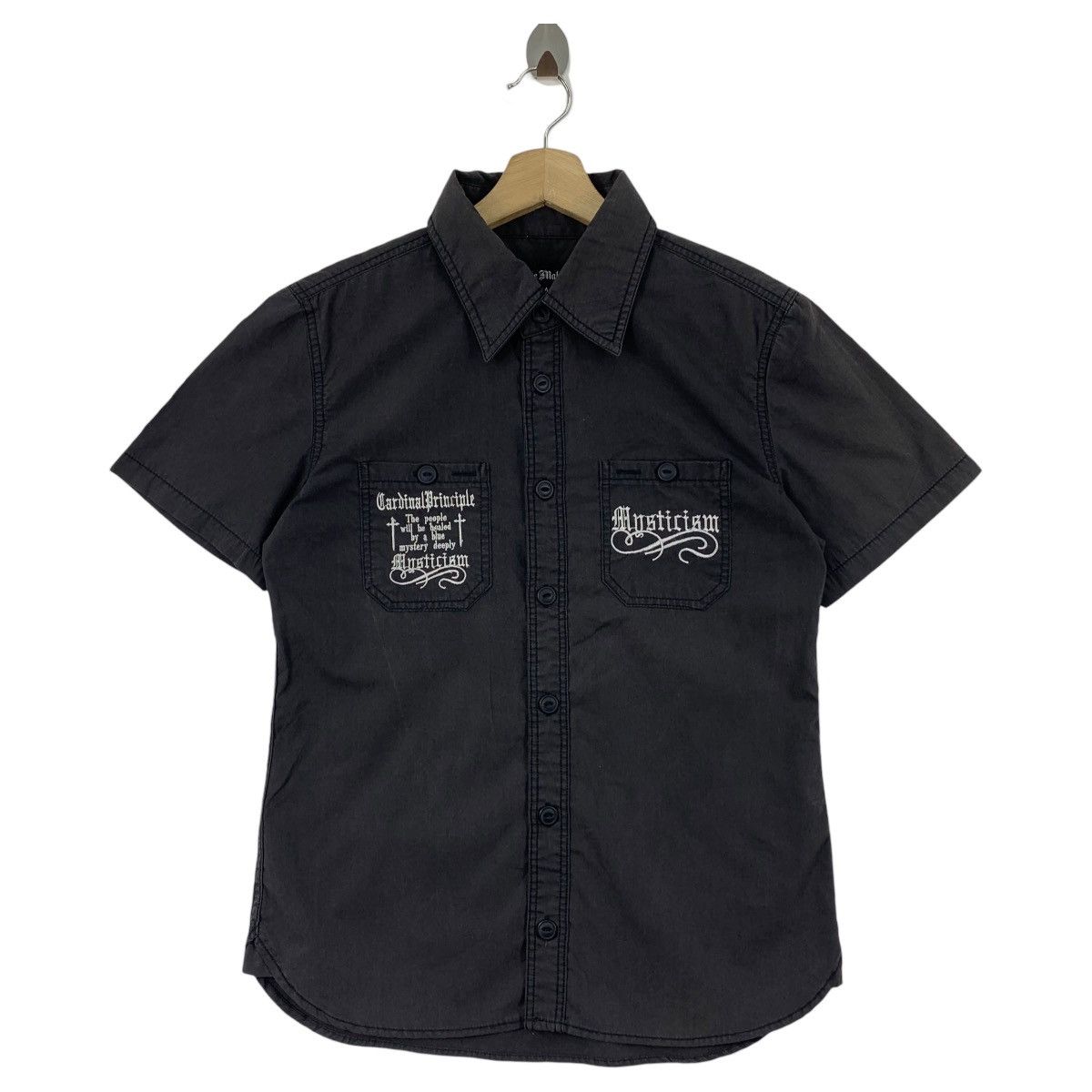 Japanese Brand × Seditionaries ANDRE MALROUR Back hit embroidery cross design black shirt Size US M / EU 48-50 / 2 - 2 Thumbnail