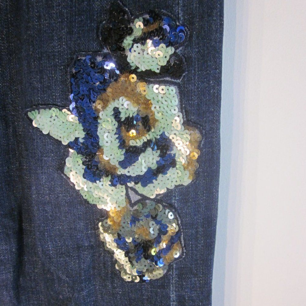 Anthropologie Anthropologie Pilcro Size 28 Boyfriend Jeans with Sequin Design Size 28" / US 6 / IT 42 - 7 Thumbnail