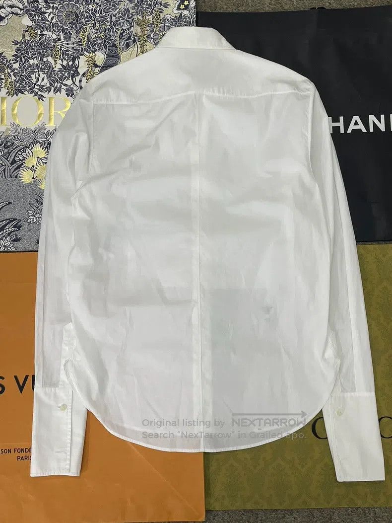 Dior Dior White little bee embroidered shirt Size XXS / US 00 / IT 34 - 4 Thumbnail