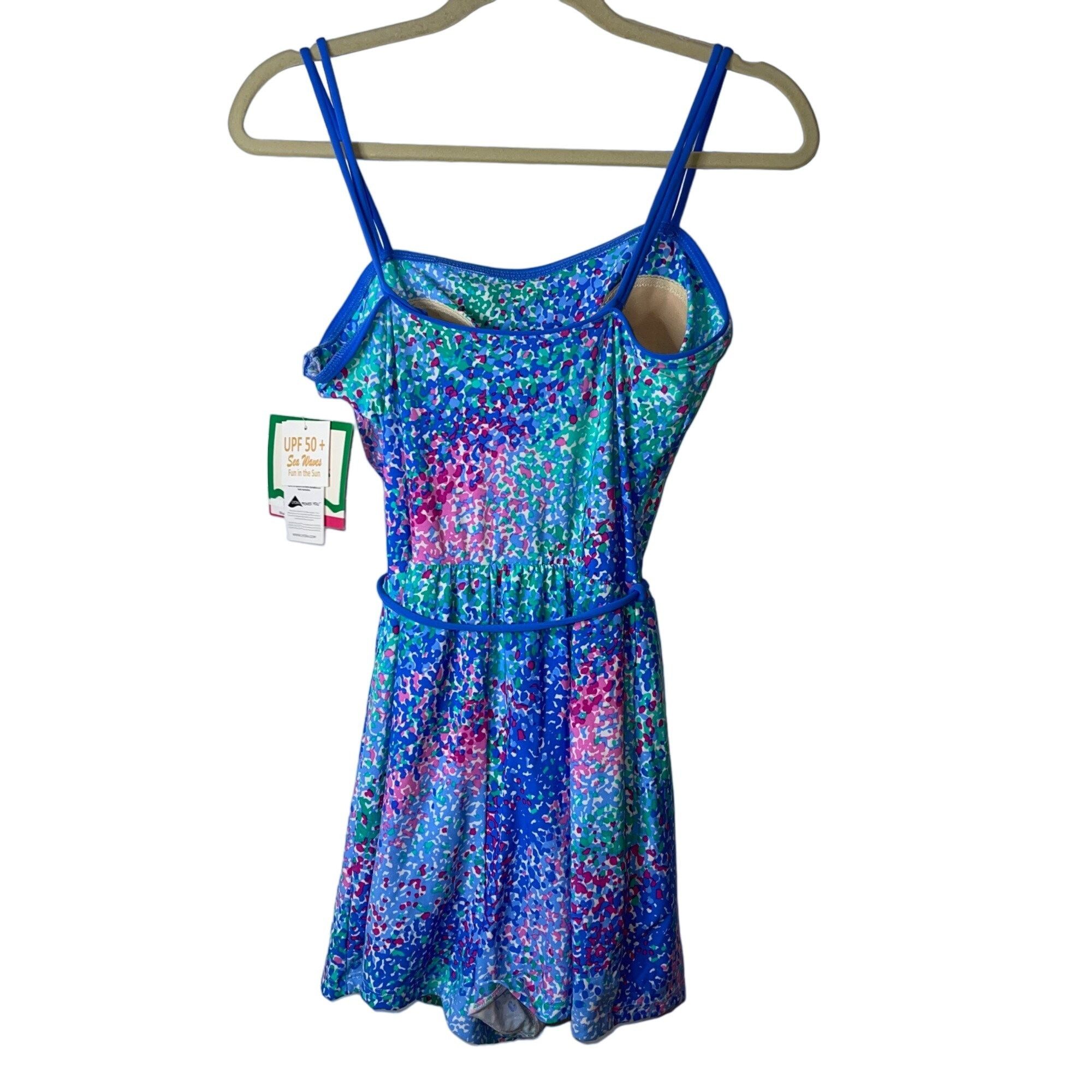Vintage Sea Waves Vintage Womens Swim Romper Size 16 Size ONE SIZE - 2 Thumbnail