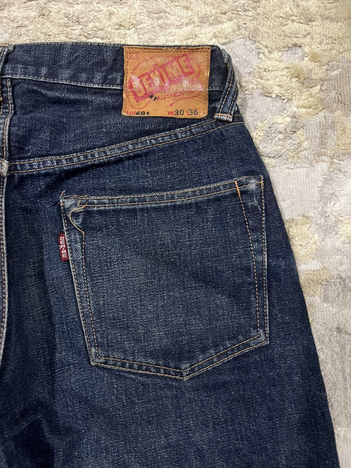 Denime Vintage Denime Orizzonti Leather Patch 14oz Selvaged Denim Size US 29 - 5 Thumbnail