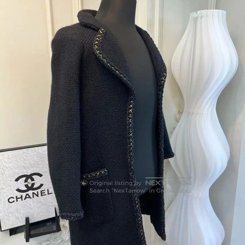 Chanel Chanel Black Alpaca Wool Women's Coat . Size M / US 6-8 / IT 42-44 - 3 Thumbnail