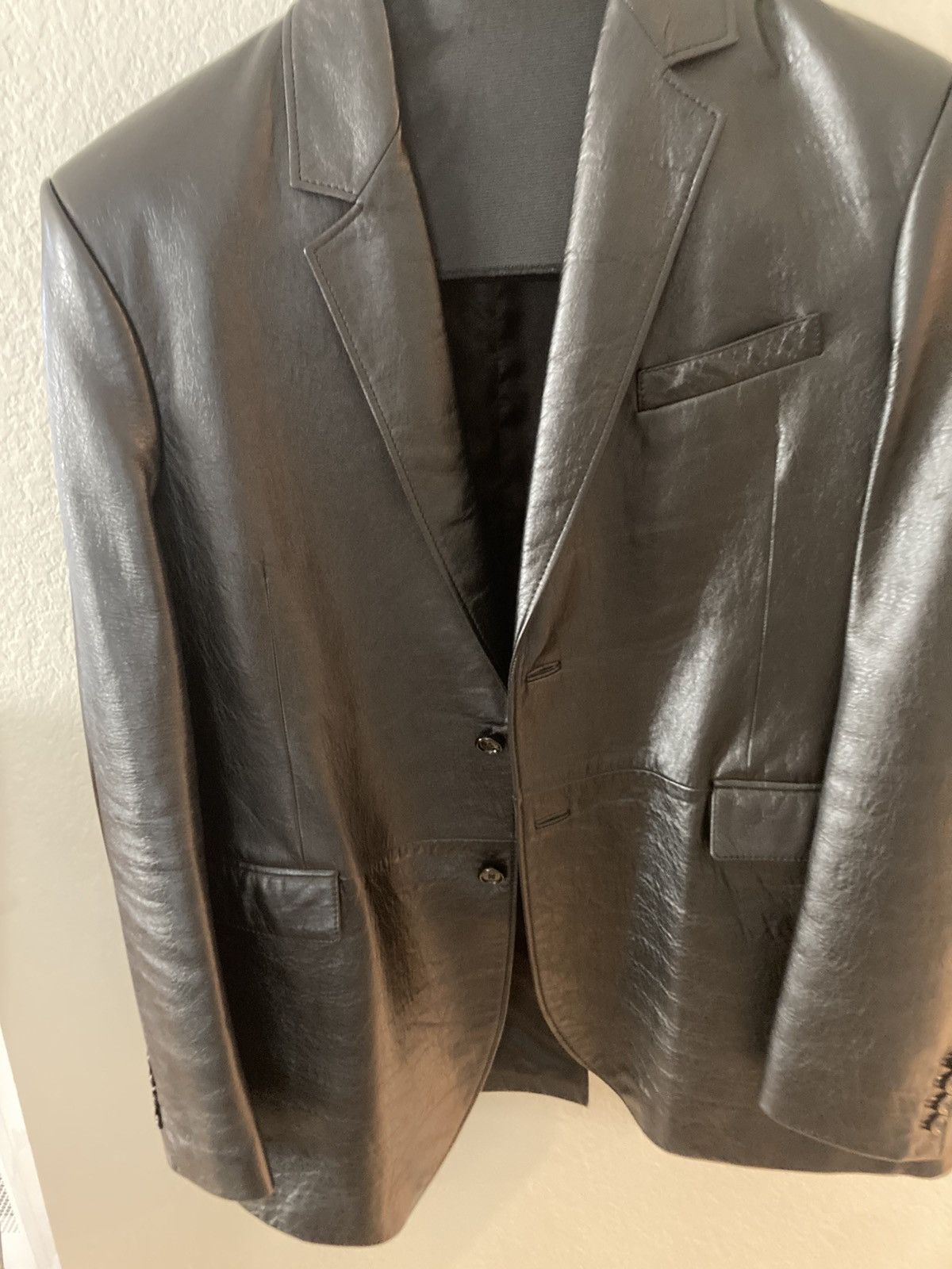 Celine Celine leather Blazer Size US M / EU 48-50 / 2 - 11 Thumbnail