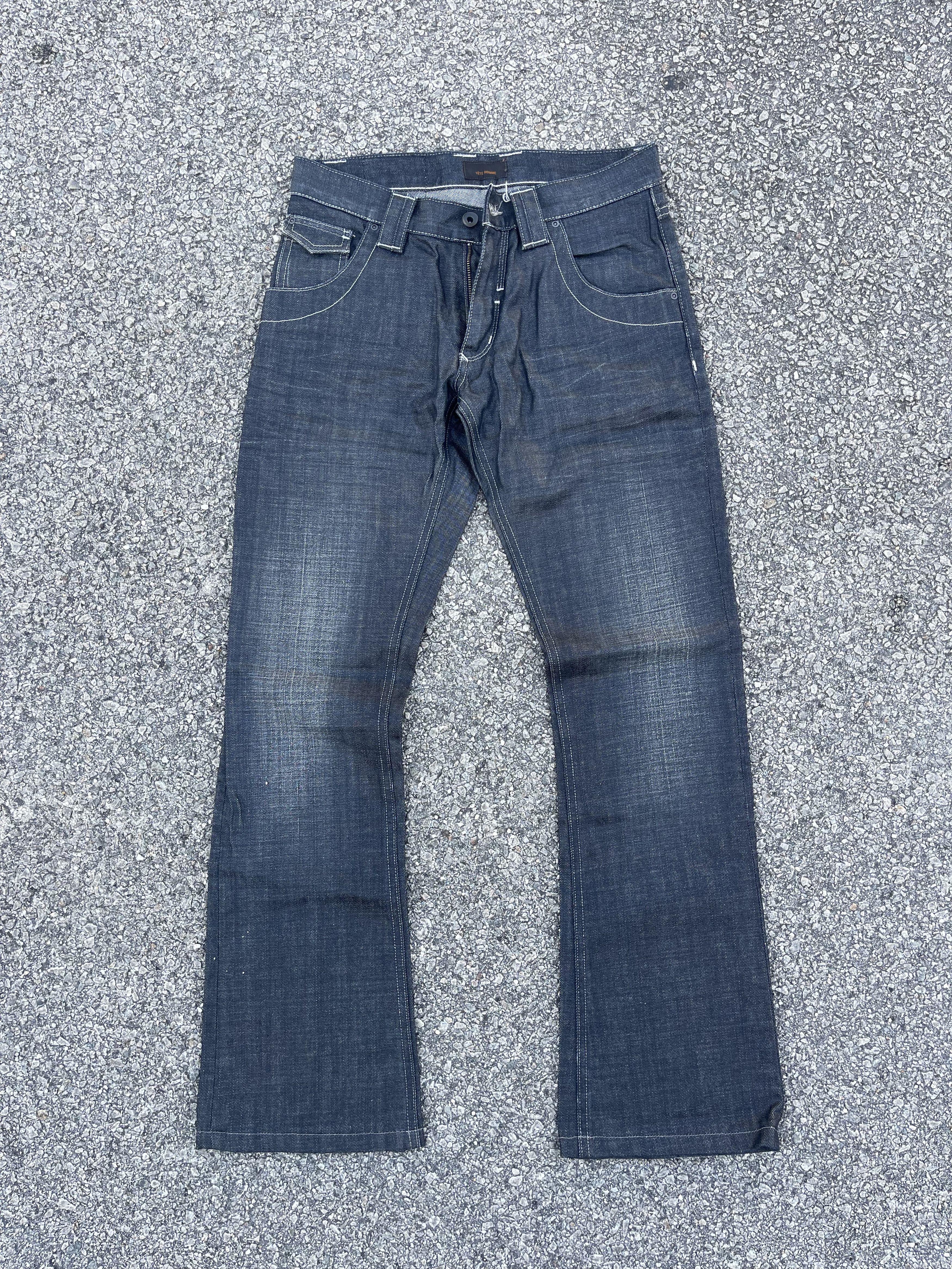 Issey Miyake × Tete Homme Tete Homme Flare Waxed Denim Kendrick Lamar Size US 29 - 3 Thumbnail