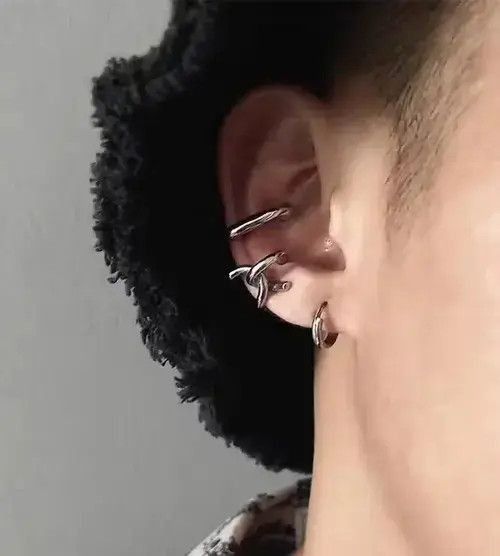 Jewelry Retro punk ear clips （1pairs） Size ONE SIZE - 1 Thumbnail