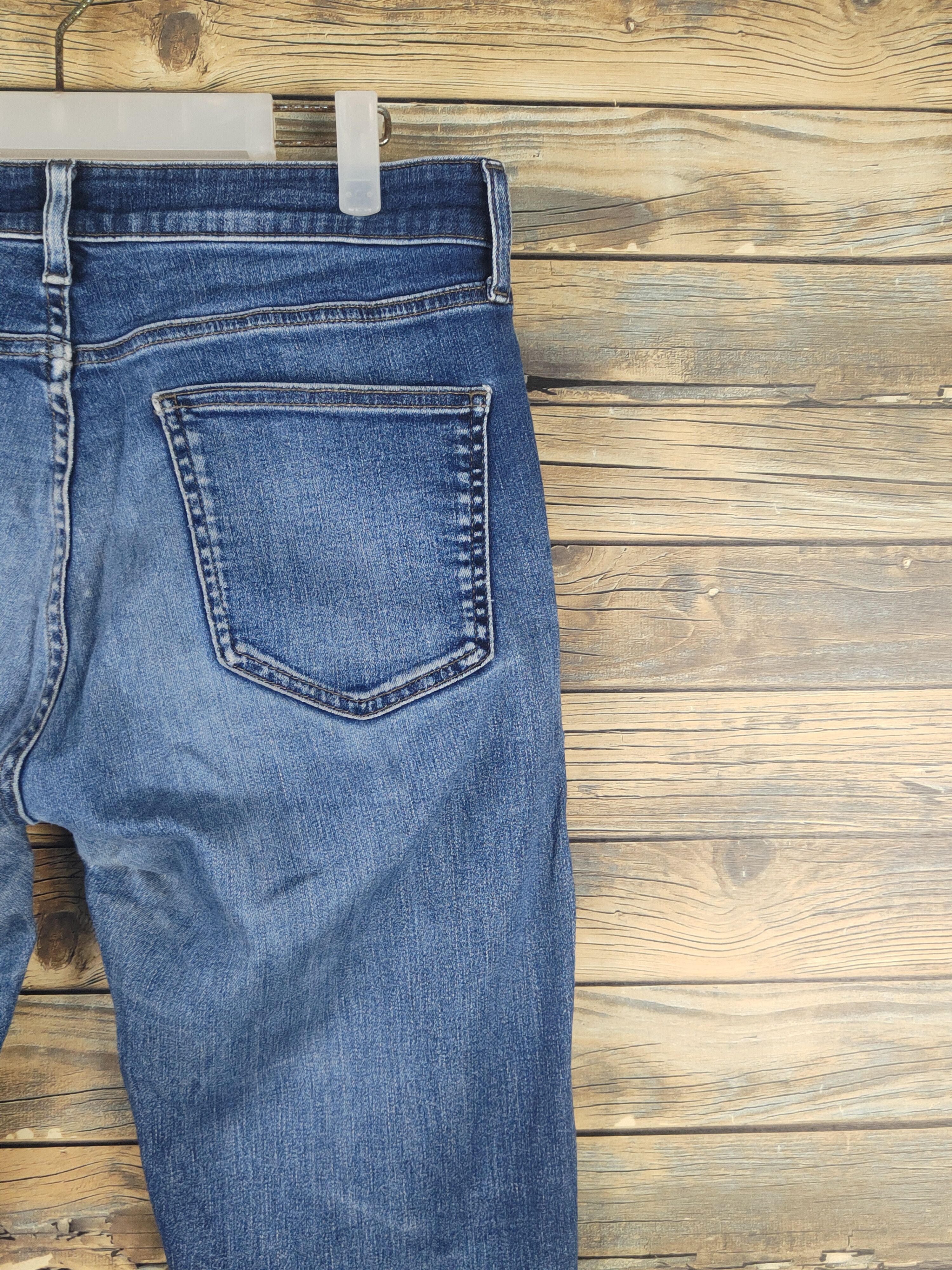 Japanese Brand Uniqlo Dark Blue Distressed Ripped Skinny Jeans #W1610 Size US 34 / EU 50 - 10 Thumbnail