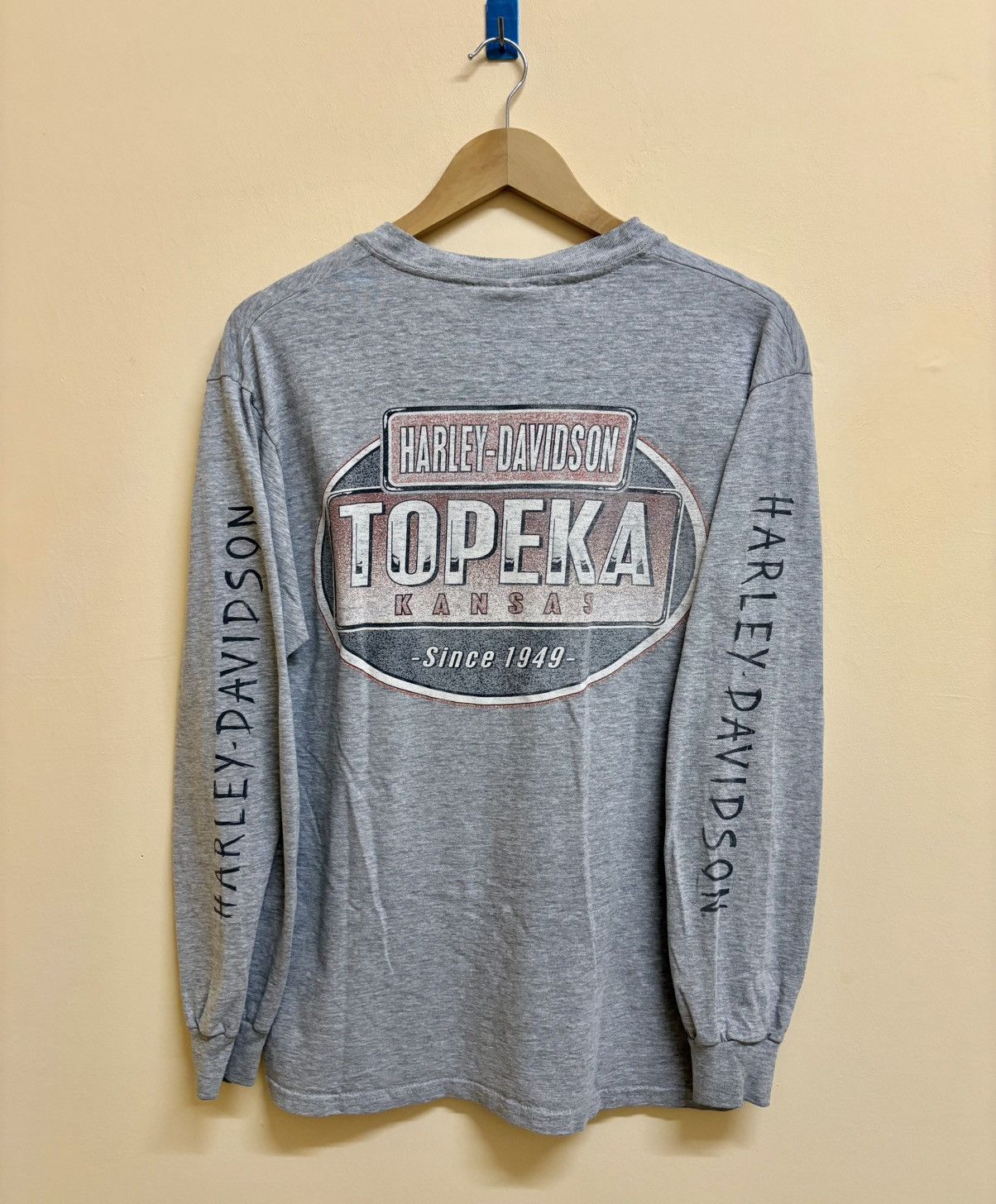 Harley Davidson Vintage 1998 Harley Davidson Topeka Kansas Longsleeve Tshirt Size US M / EU 48-50 / 2 - 2 Thumbnail
