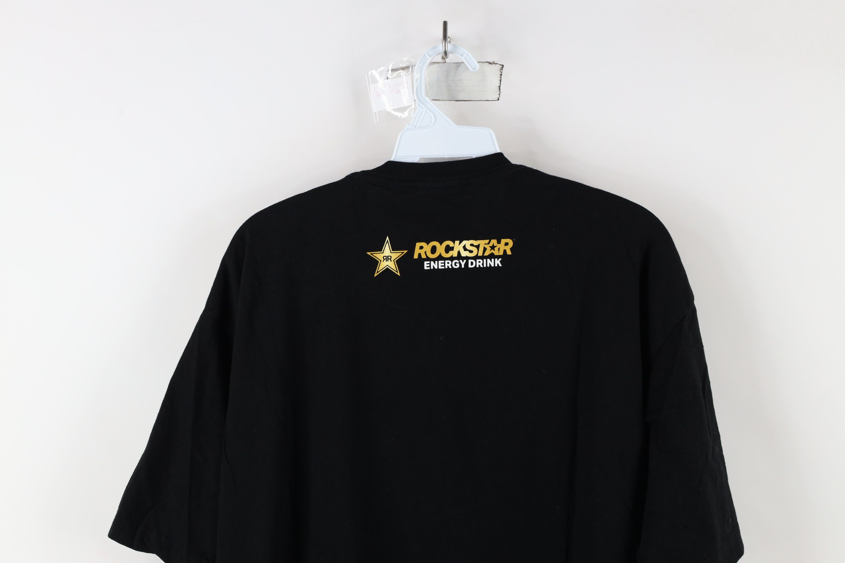 Vintage Rockstar Energy Drink Out Short Sleeve T-Shirt Black Cotton Size US XL / EU 56 / 4 - 8 Thumbnail