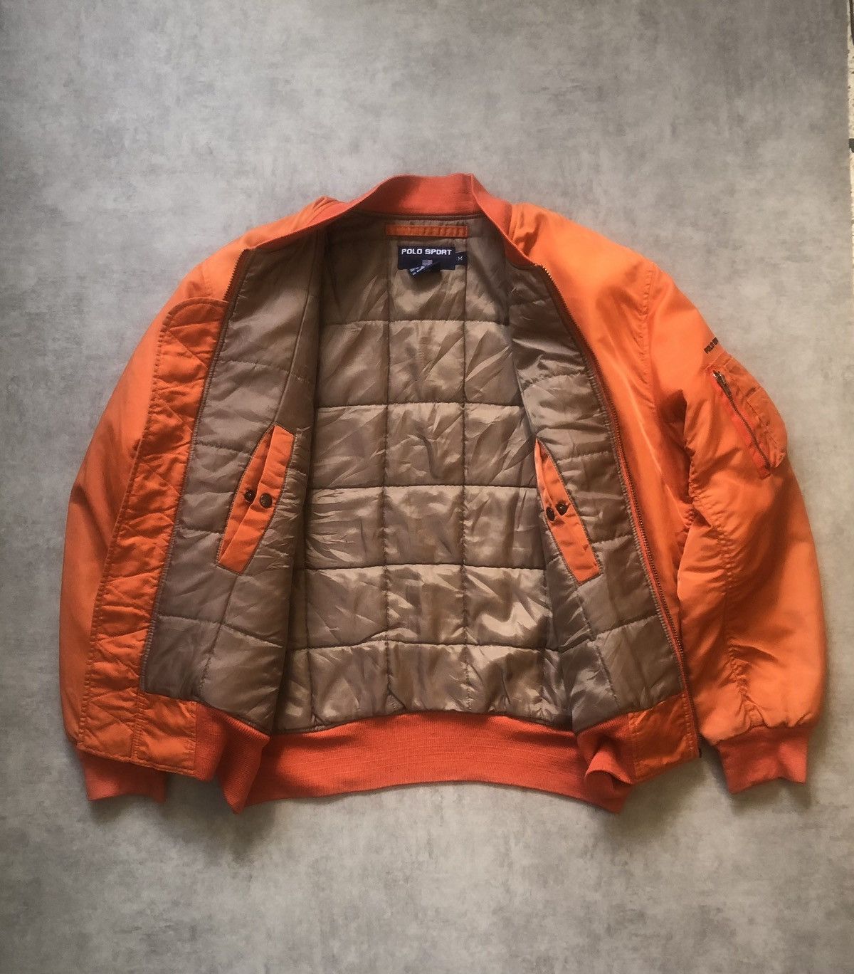 Polo Ralph Lauren Vintage Polo Ralph Lauren Bomber Puffer Jacket Ma1 Size US L / EU 52-54 / 3 - 2 Thumbnail
