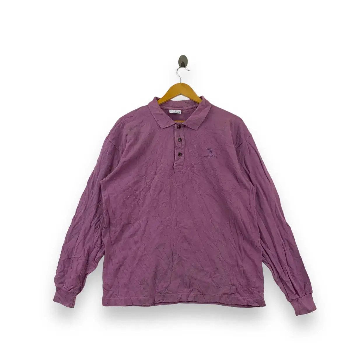 Trussardi Vintage 90’ TRUSSARDI Made In Italy Embroidered Polo Tee Size US L / EU 52-54 / 3 - 1 Thumbnail