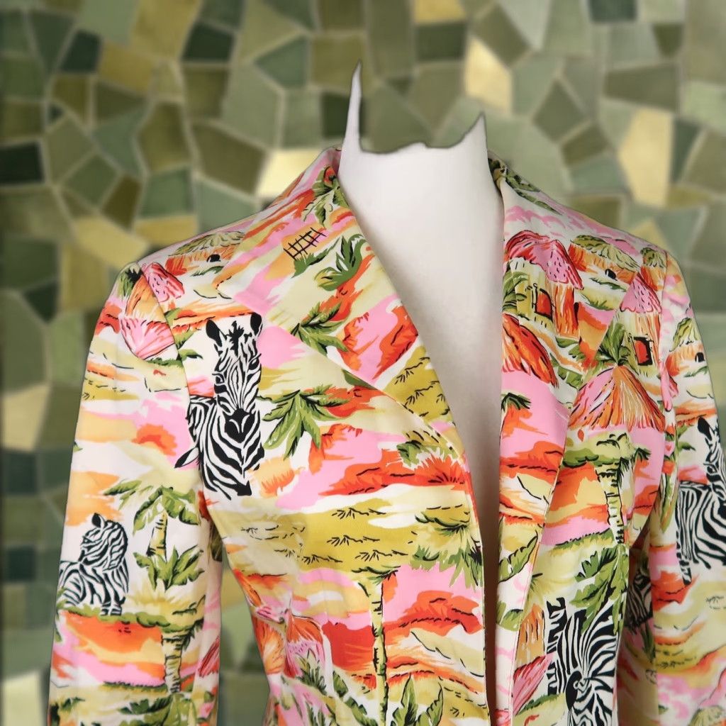 Vintage VINTAGE Harve Benard jacket 90s Zebra print Orange Cotton Petite 8 Short Sleeve Woman Women 90s Animals Casual Party/Cocktail Womens Size M / US 6-8 / IT 42-44 - 1 Thumbnail