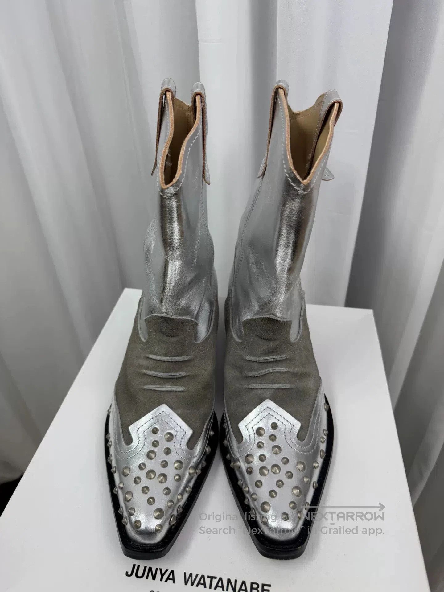 Junya Watanabe junya watanabe silver studded ankle boots. Size US 9 / EU 42 - 4 Thumbnail