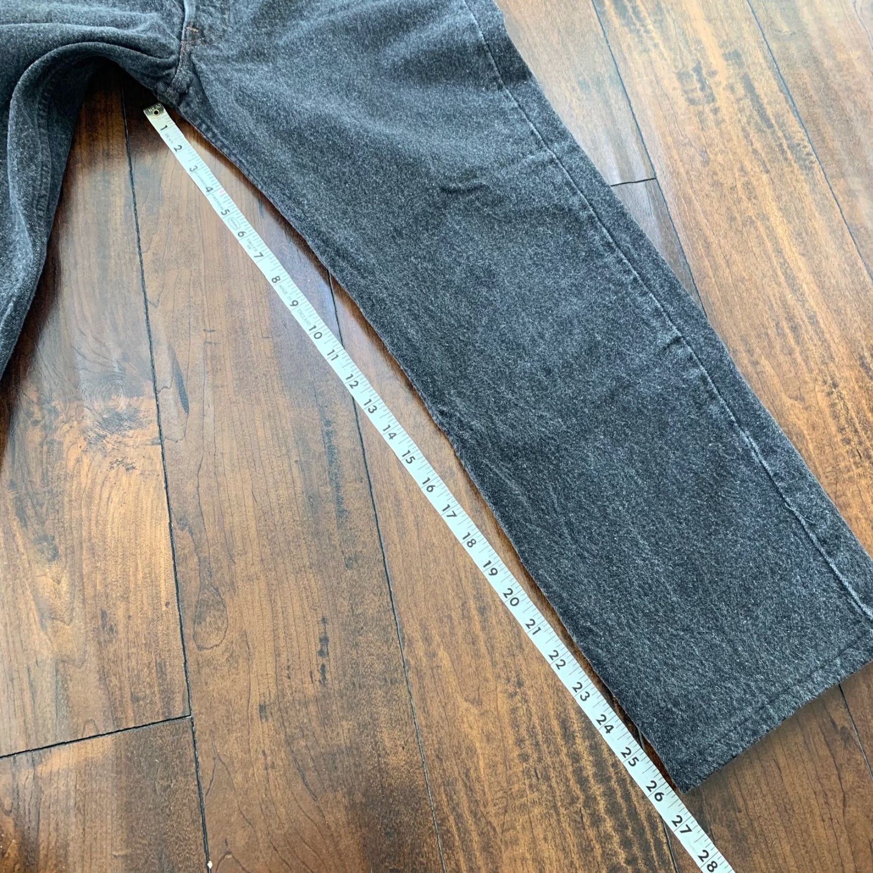 Levi's VINTAGE Levis Jeans 90s Straight Leg XX USA 36x30 32x26 Black Wash Size US 32 / EU 48 - 2 Thumbnail