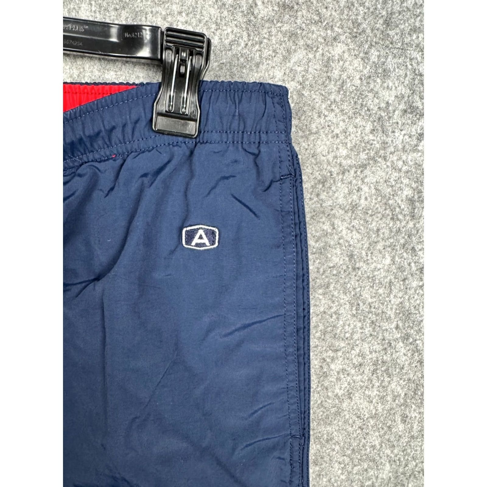 Abercrombie & Fitch VINTAGE Abercrombie & Fitch Pants Track Windbreaker 90s Y2K Gym Zip Mens Medium Blue Nylon Straight 29in Inseam Regular Lined Zip Waist 32in Size US 31 - 7 Thumbnail
