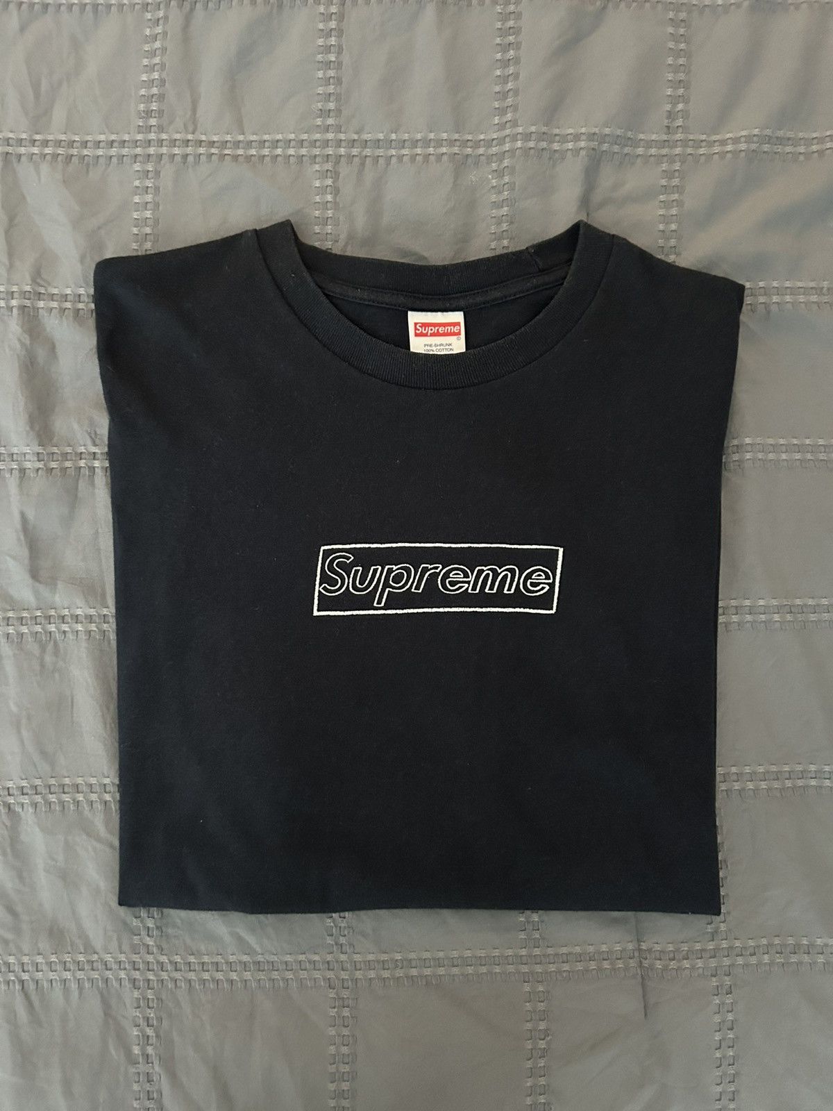 Kaws × Supreme Chalk Logo Tee | Grailed