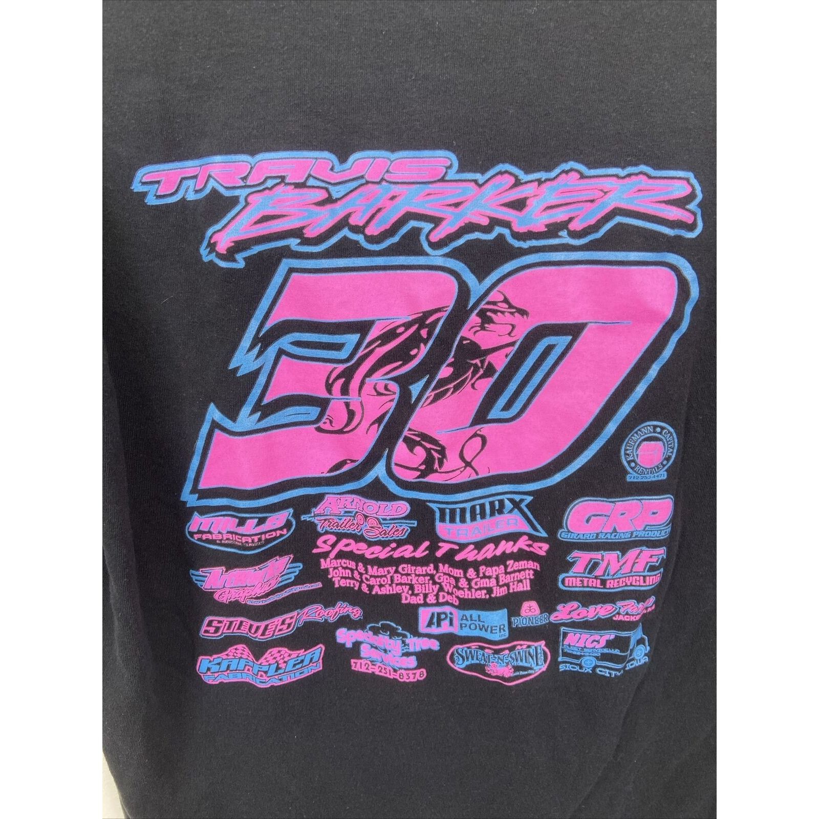 Vintage Racing T-Shirt Neon Pink Print Double Sided #30 Size L Size US L / EU 52-54 / 3 - 5 Thumbnail
