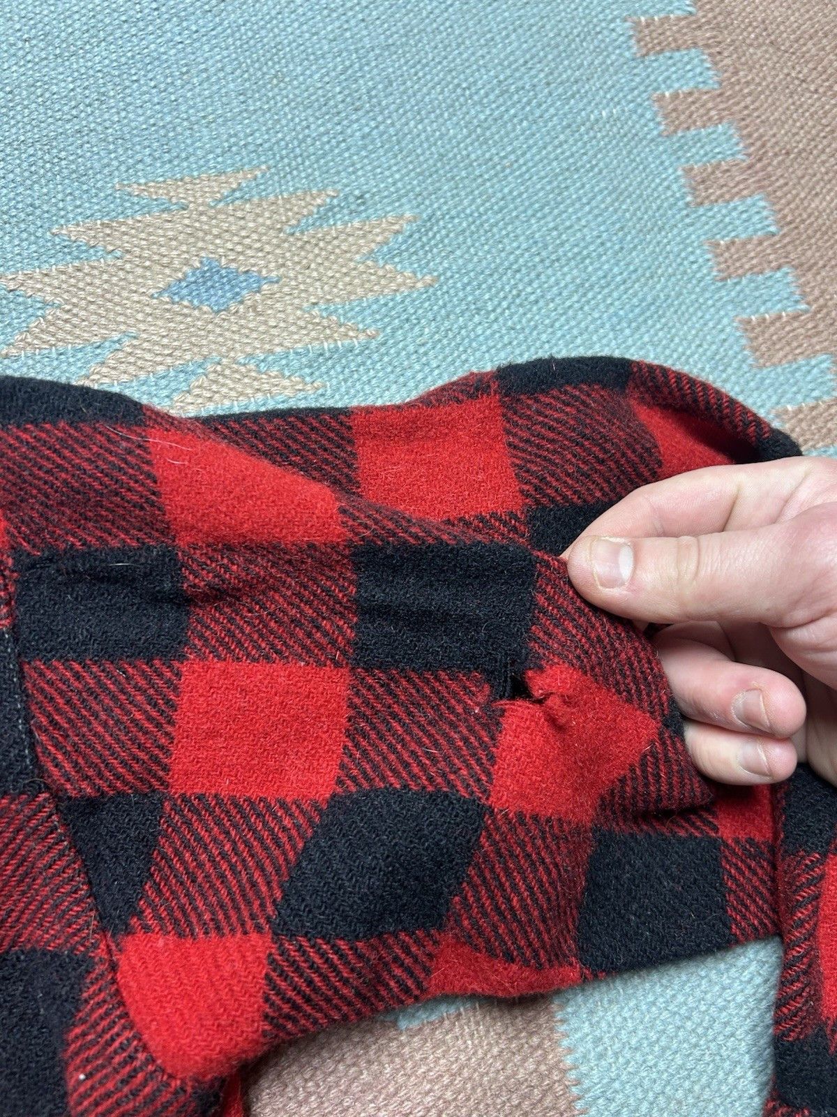 Vintage 50s wool flannel shirt buffalo plaid Frost Proof distress L Size US L / EU 52-54 / 3 - 14 Thumbnail