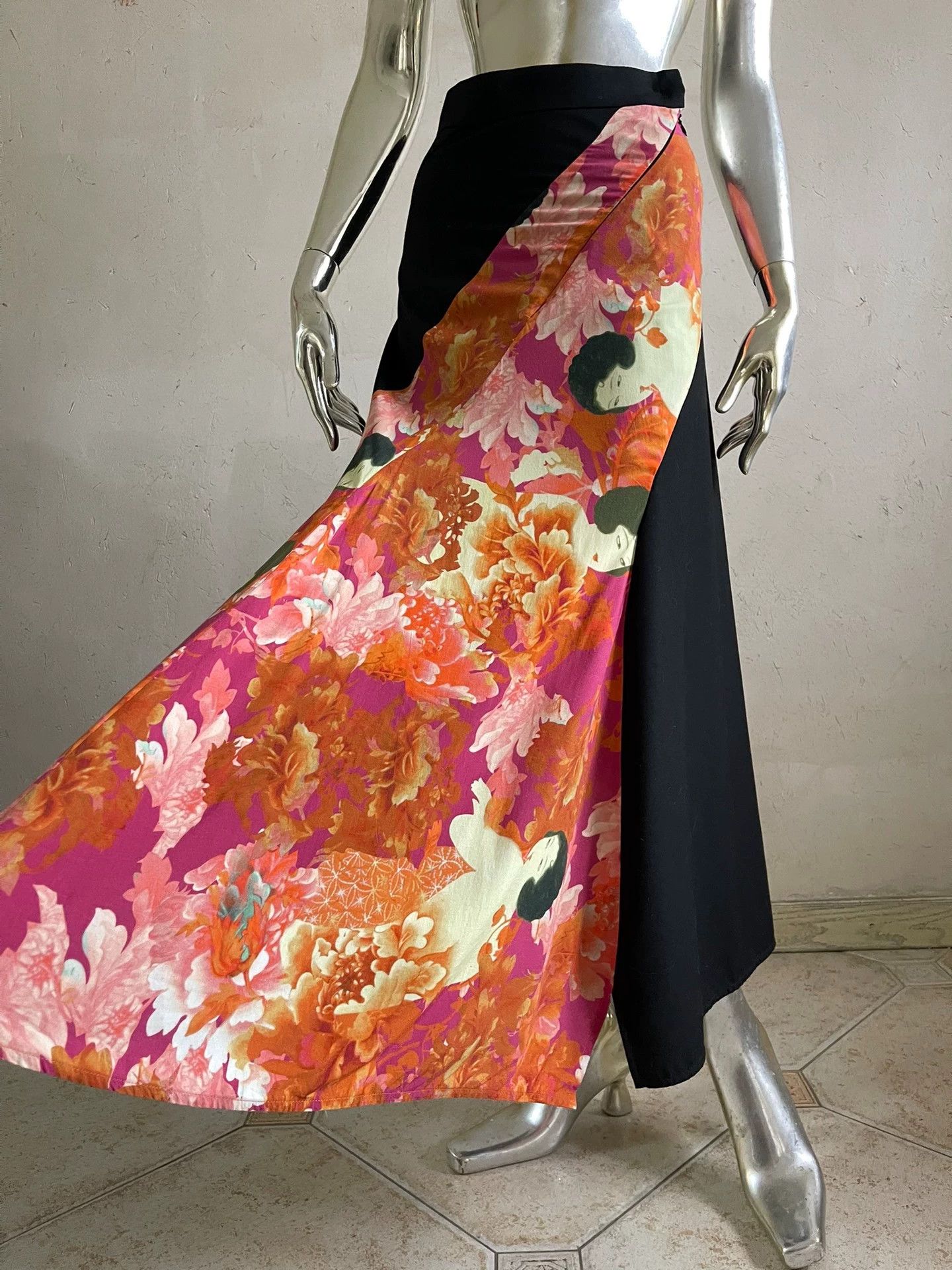 Y's Y’s Ukiyo-e Two-Material Reversible Skirt Women's Size 1 New Size 26" / US 2 / IT 38 - 2 Thumbnail