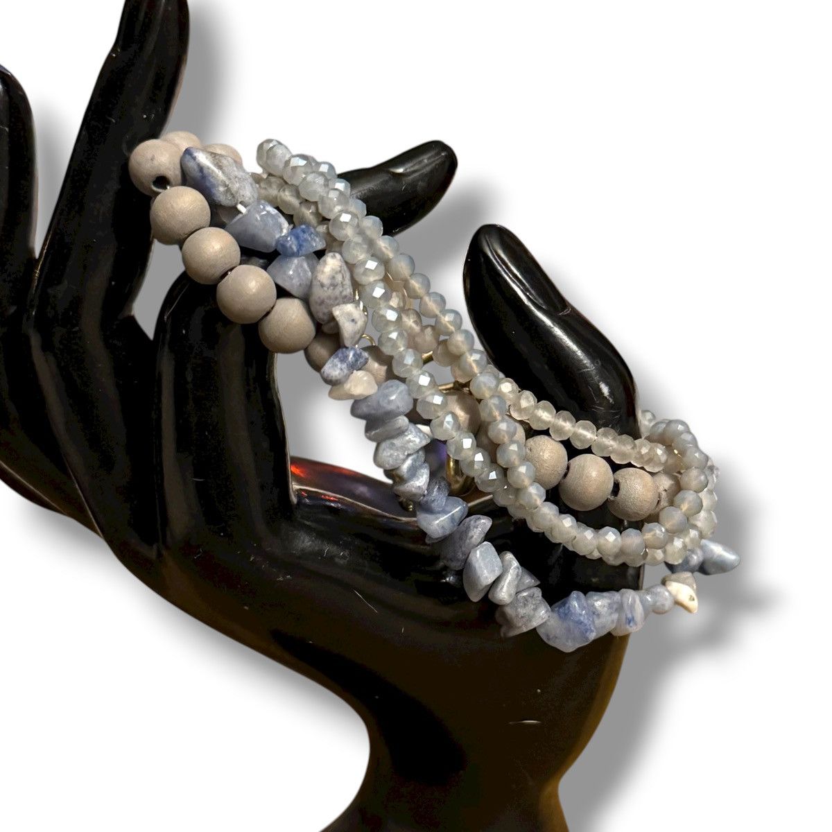 Other Gray multi strand mixed bead and agate chip toggle bracelet Size ONE SIZE - 2 Thumbnail