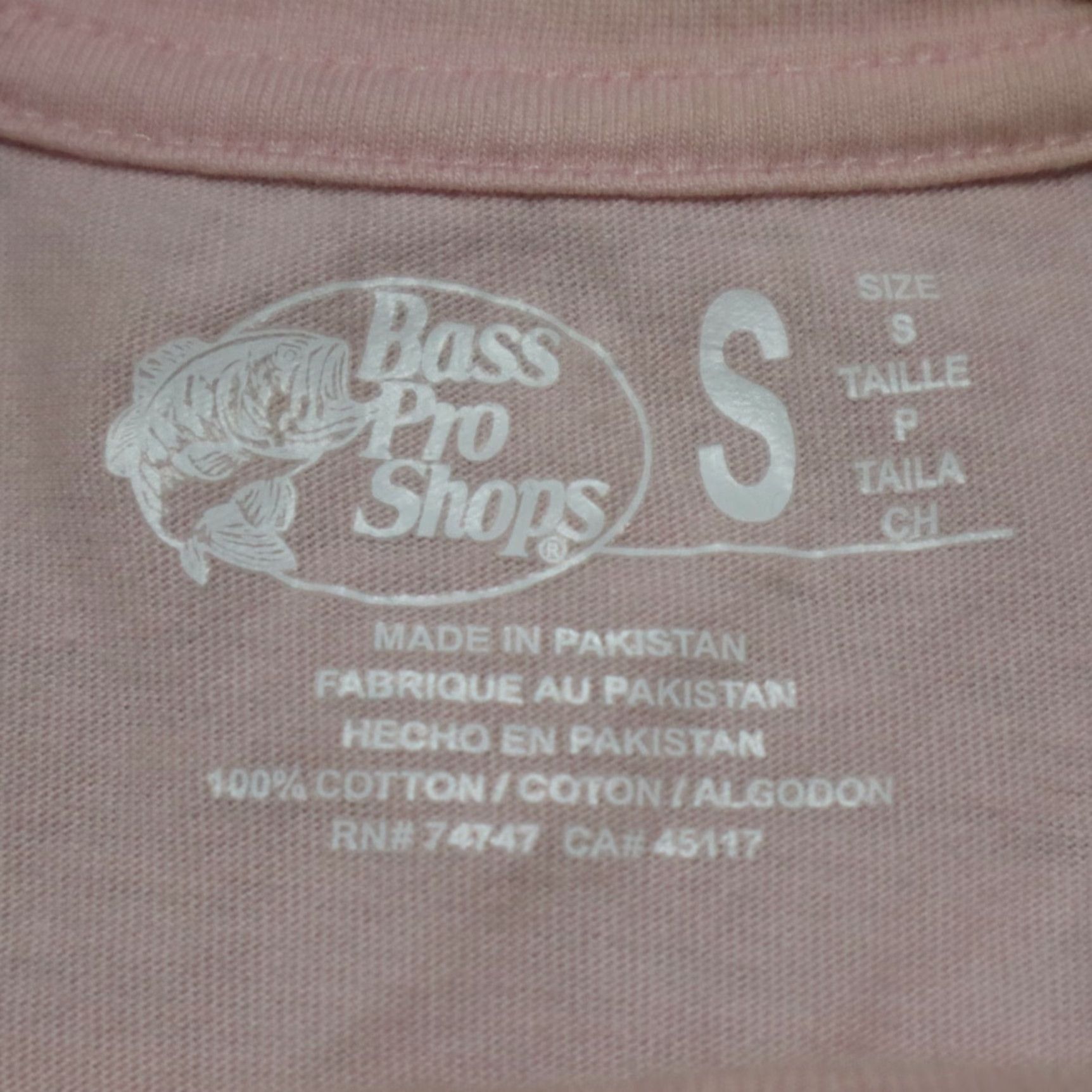 Bass Pro Shops Bass Pro Shop T-Shirt Men S Pink Short Sleeve Cotton Logo Patriotic 2010s Size US S / EU 44-46 / 1 - 3 Thumbnail