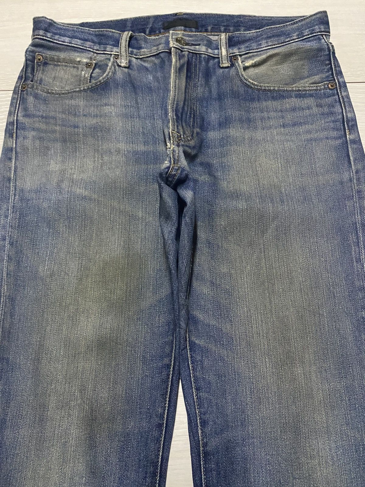 Japanese Brand Vintage Japanese Brand Uniqlo Fade Wash Lose Straight Jeans Size US 34 / EU 50 - 2 Thumbnail