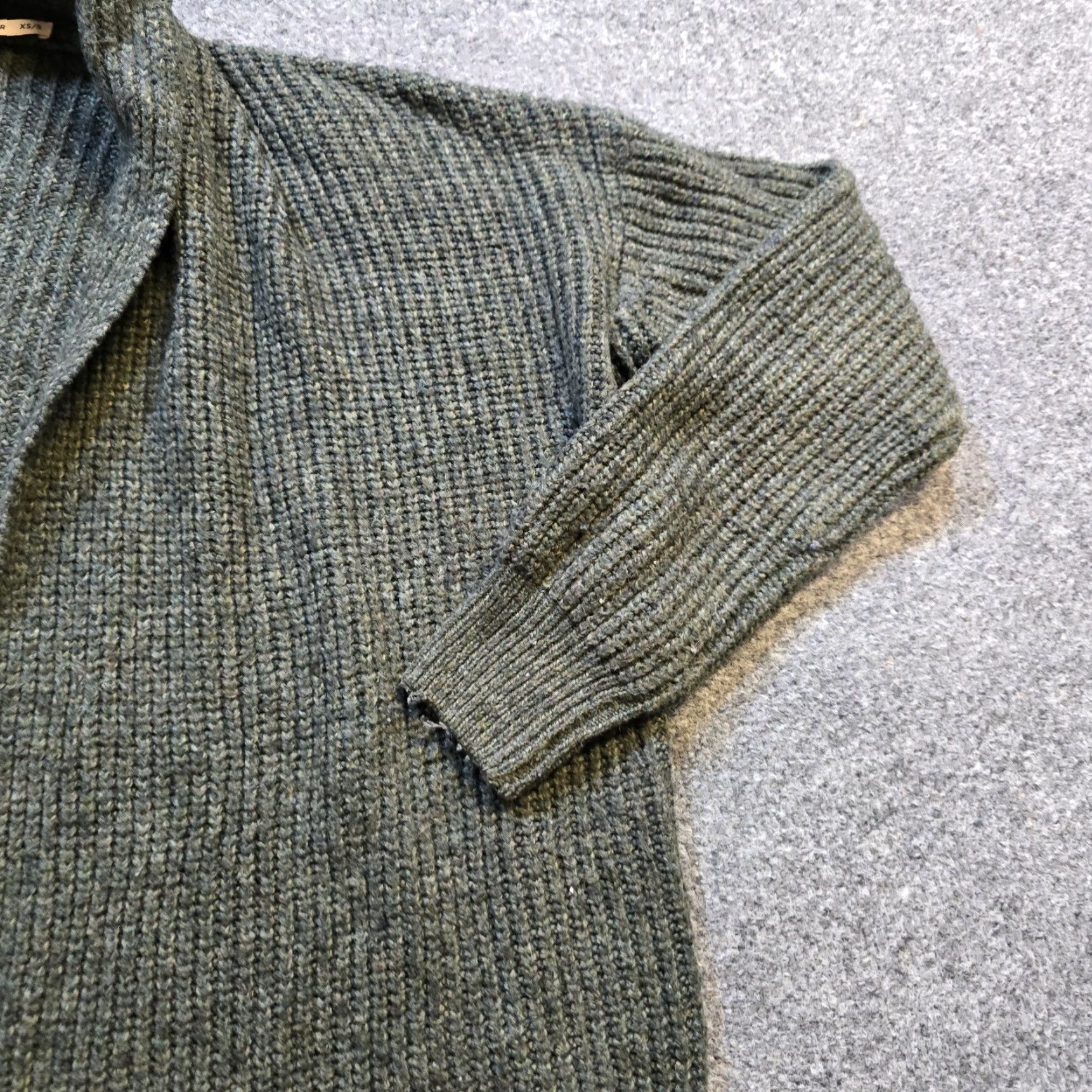 Marine Layer Marine Layer Cardigan Womens Small Green Wool Cashmere Blend Cozy Open Pocket Sweater Cardigan Womens Green Wool Cashmere Open Pocket Size S / US 4 / IT 40 - 4 Thumbnail