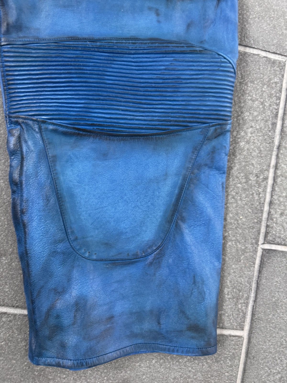 Balenciaga Balenciaga “mud show” blue leather biker pants Size US 36 / EU 52 - 5 Thumbnail