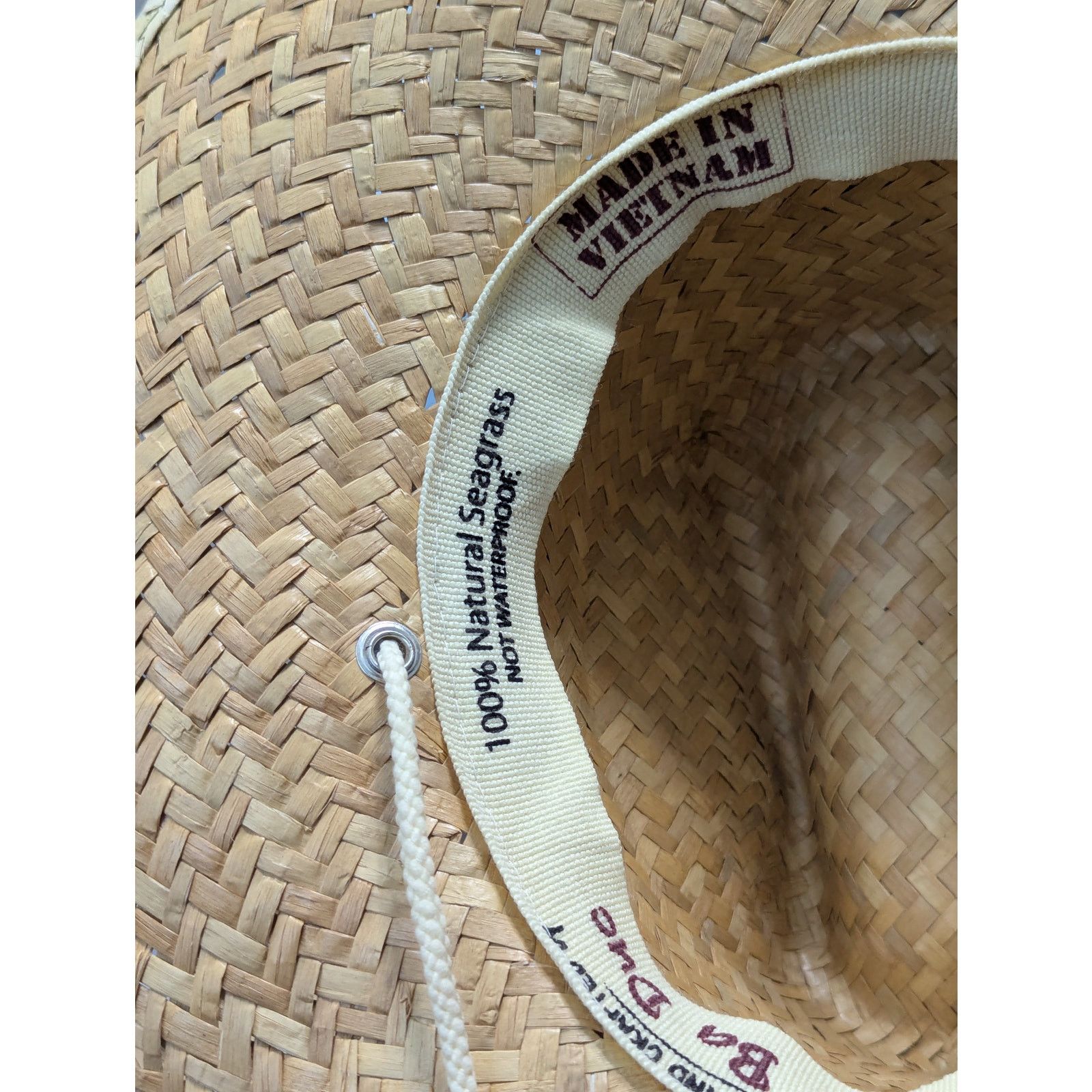 Handmade Handcrafted Natural Seagrass Floppy Hat Outdoors Straw Work Size ONE SIZE - 6 Thumbnail