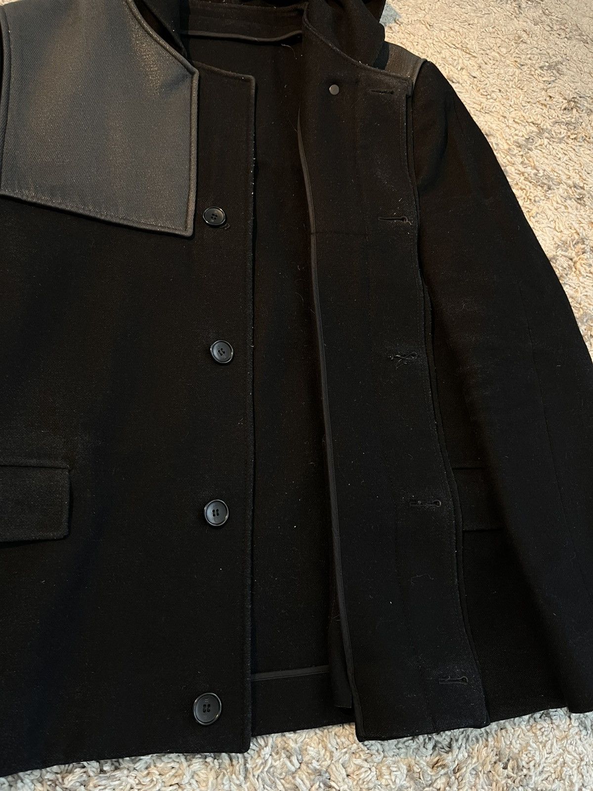 Balenciaga Balenciaga Paris Hooded Wool Panel Jacket (Ghesquière Era) Size US L / EU 52-54 / 3 - 7 Thumbnail