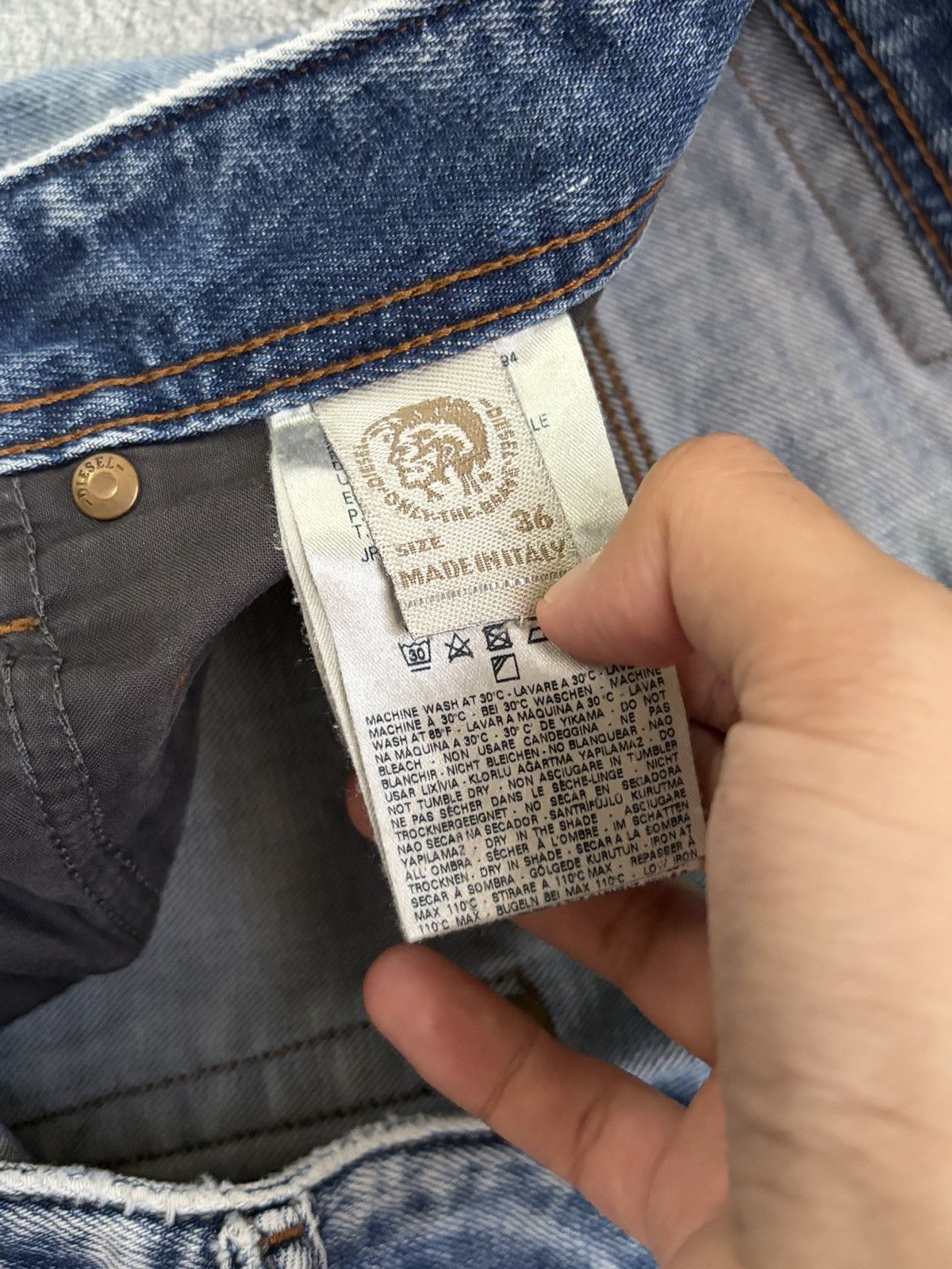 Diesel DIESEL Krooley Slim Carrot Distressed Blue Jeans W36 L34 Size US 36 / EU 52 - 4 Thumbnail