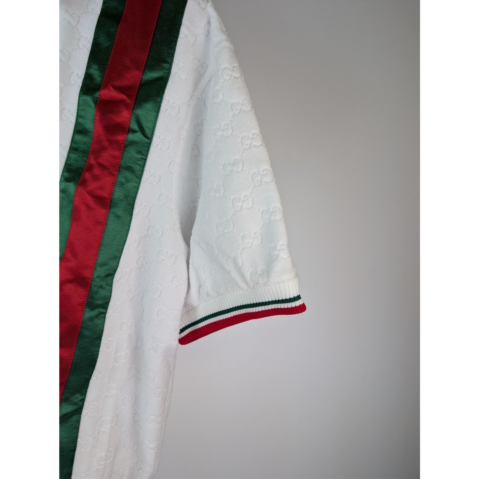 Gucci o1rshd1 Q:2 / GG Cotton Terry Cloth Polo Zip-Up Sweater Size US L / EU 52-54 / 3 - 5 Thumbnail