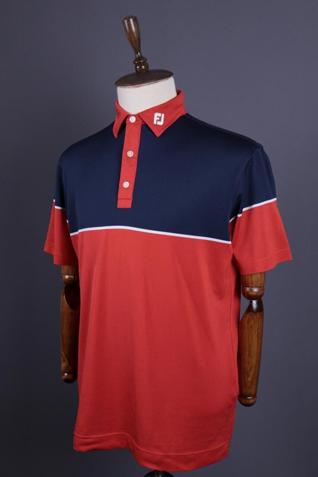 Fjallraven FJ FootJoy Athletic Fit Red Blue Tennis Polo Shirt Size L Size US L / EU 52-54 / 3 - 3 Thumbnail