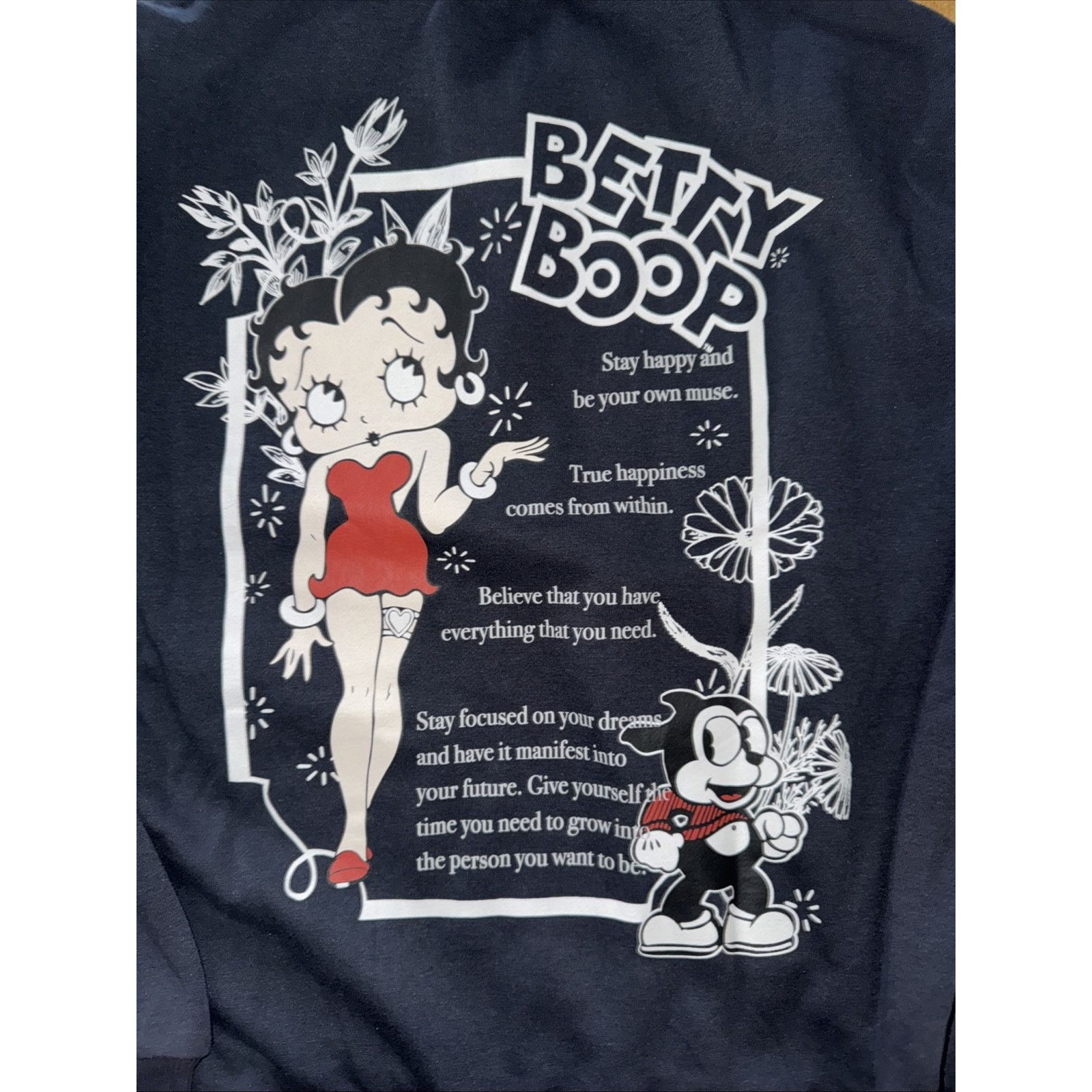Vintage Betty Boop Quarter Zip Sweater Blue Large 20x24 Size US L / EU 52-54 / 3 - 5 Thumbnail