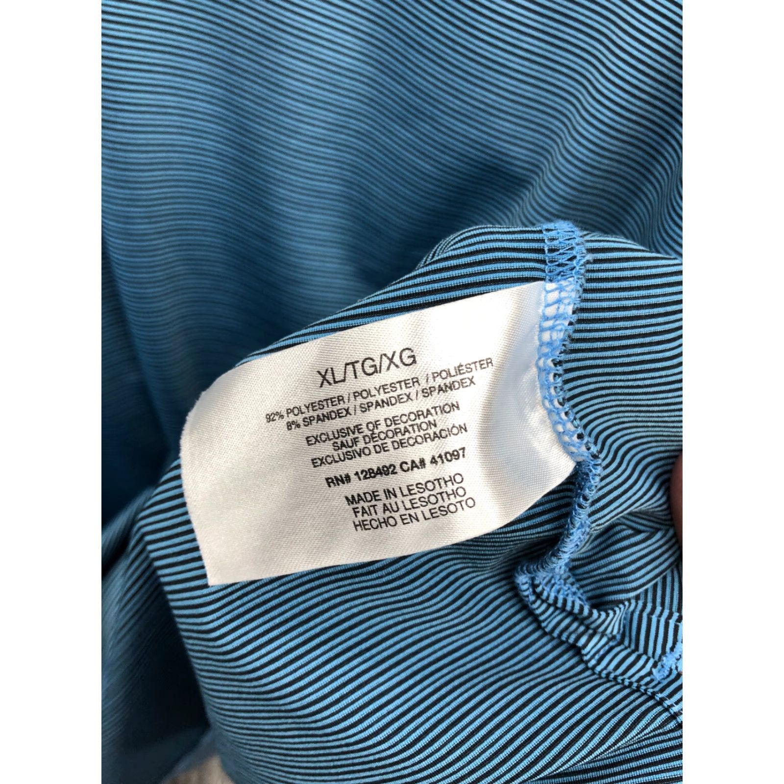 Vintage Greg Norman Polo Shirt Men XL Golf Active Stretch Short Sleeve Blue Striped Size US XL / EU 56 / 4 - 5 Thumbnail