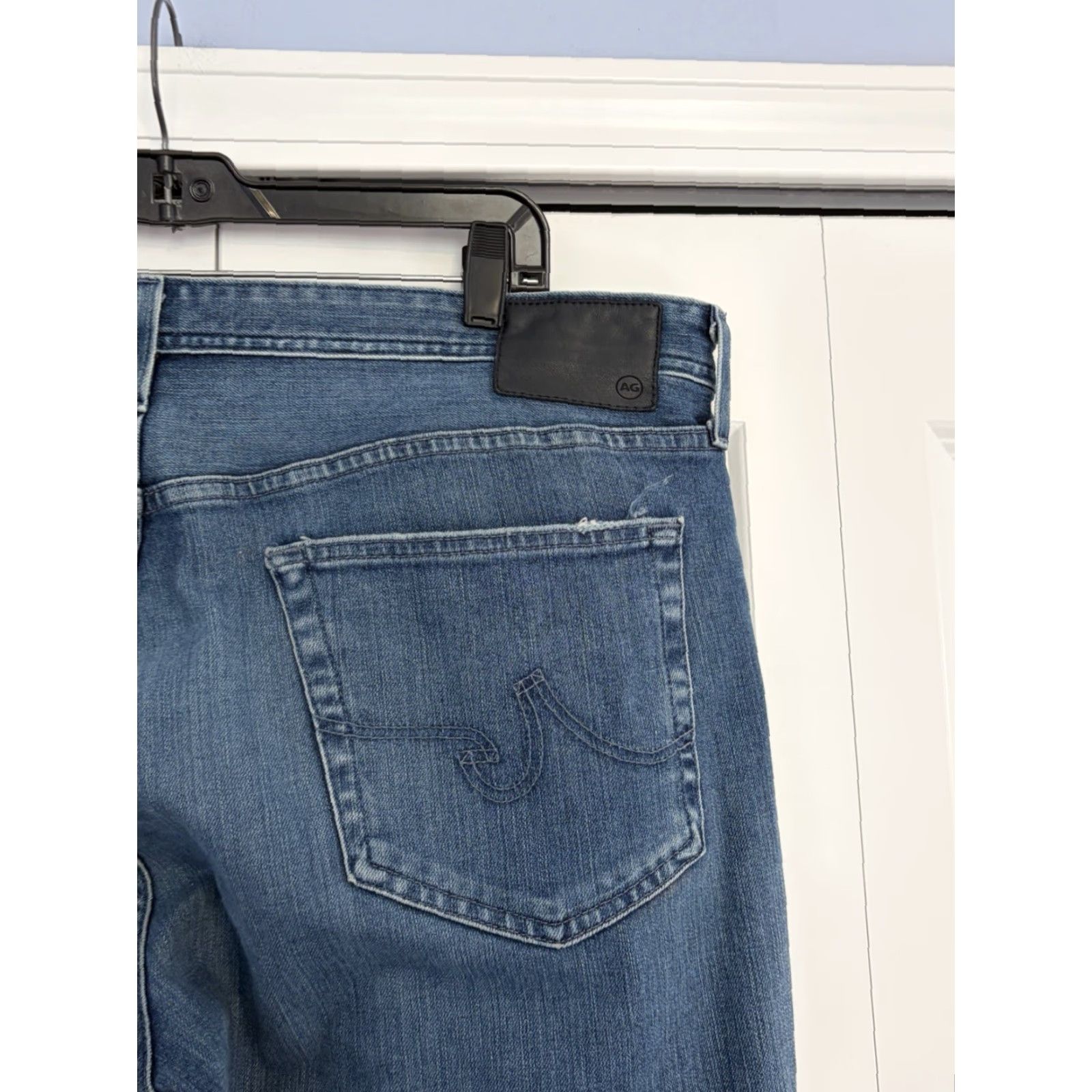 Vintage AG Adriano Goldschmied Men's Slim Straight Everett Jeans 40x33 Blue Denim Slim Size US 40 / EU 56 - 4 Thumbnail