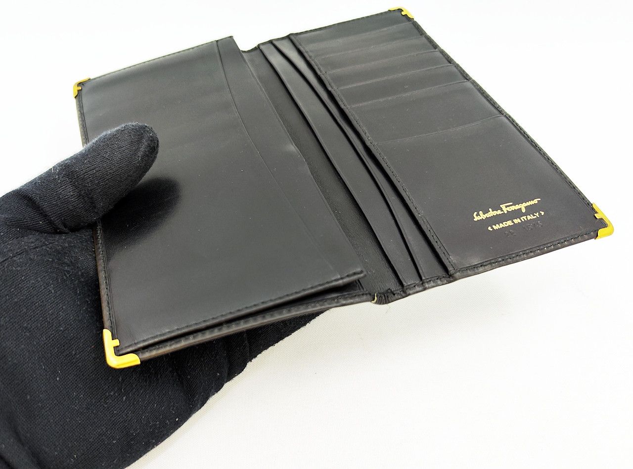 Salvatore Ferragamo SALVATORE FERRAGAMO full leather minimalist long Wallet Size ONE SIZE - 4 Thumbnail