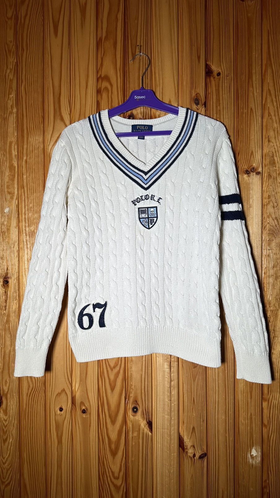 Polo Ralph Lauren × RLX Ralph Lauren × Ralph Lauren POLO RALPH LAUREN Kids BOYS CREAM KNIT CRICKET CARDIGAN🔥🔥 Size US XS / EU 42 / 0 - 1 Thumbnail