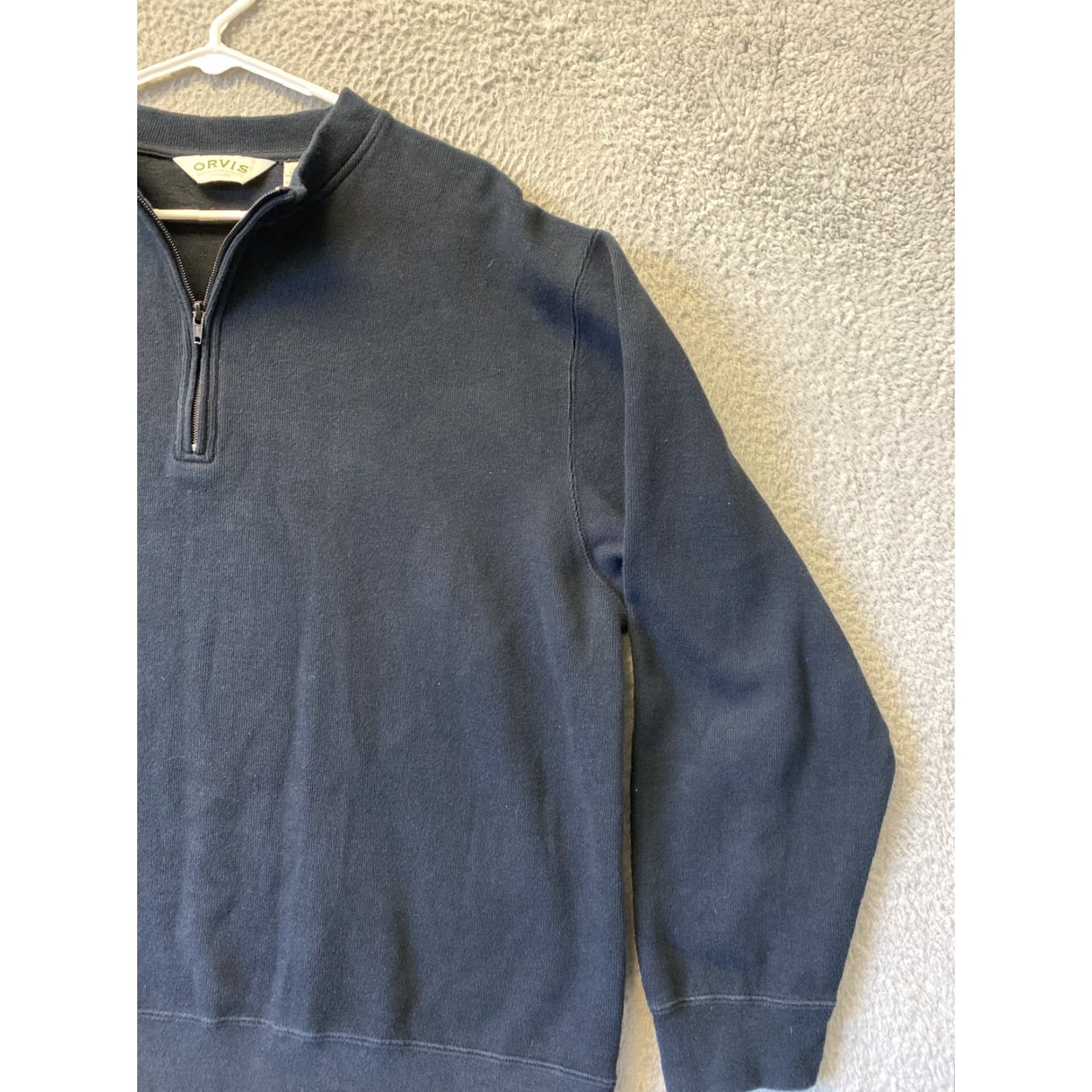 Orvis Orvis Sweater Mens XL 1/4 Zip Long Sleeve Black Cashmere Blend Casual 1029 Mens Size US XL / EU 56 / 4 - 2 Thumbnail