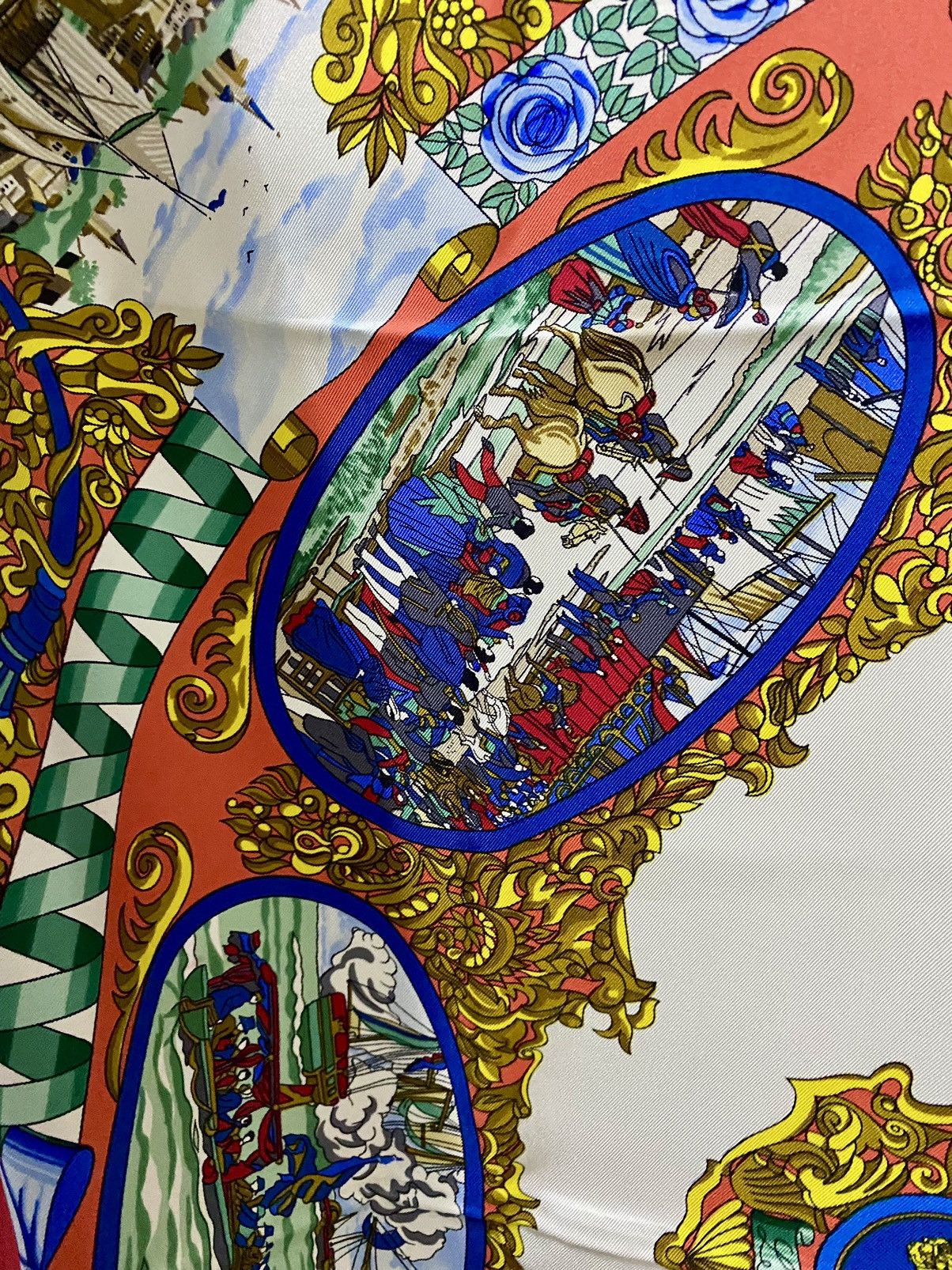 Hermes HERMES MULTI-COLORED L'ENTENTE CORDIALE 90CM SILK SCARF Size ONE SIZE - 7 Thumbnail