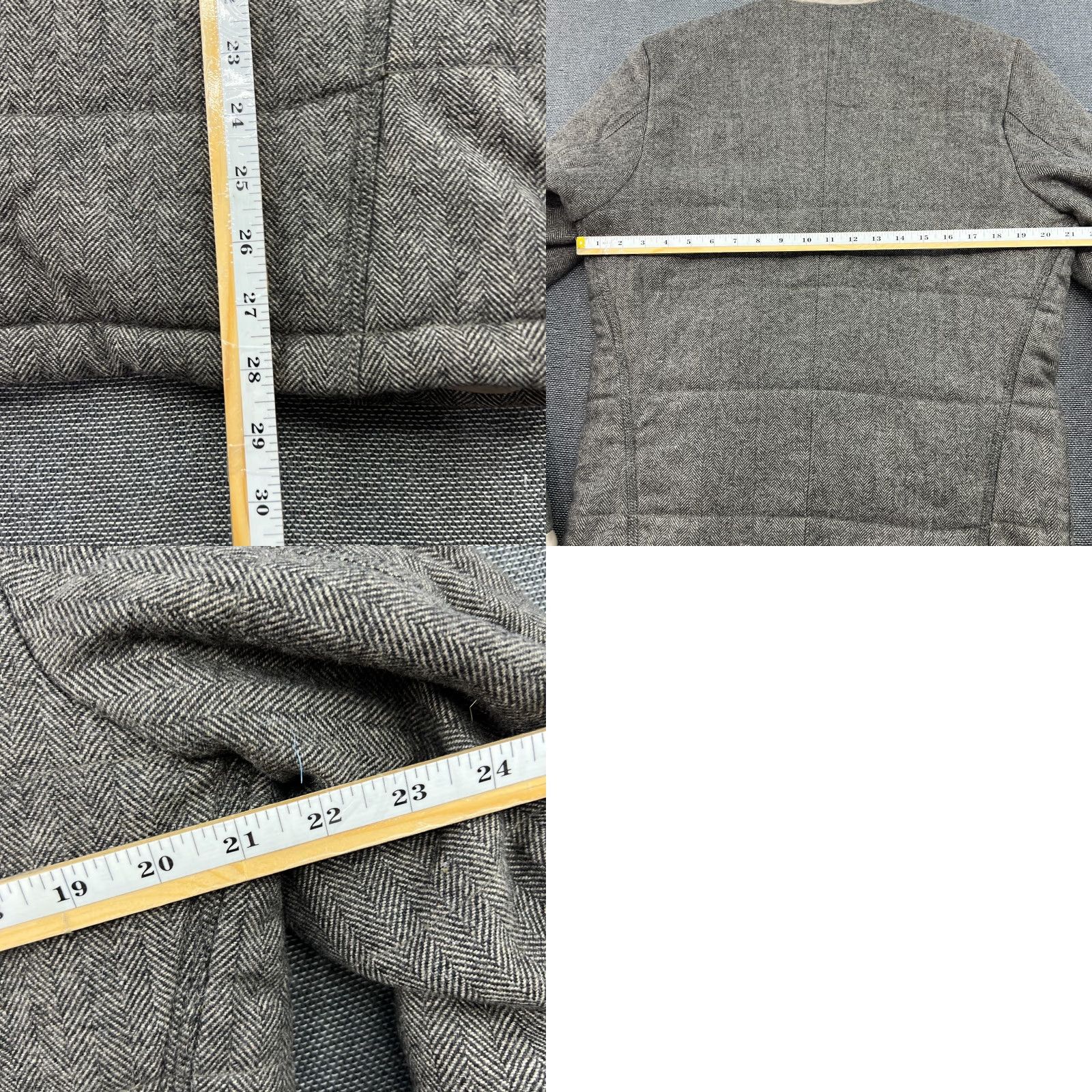 Diesel VINTAGE Diesel Herringbone Wool Jacket Mens Large Gray Buttons Leather Pocket Jacket Mens Large Gray Diesel Herringbone Wool-UI Size US L / EU 52-54 / 3 - 9 Thumbnail