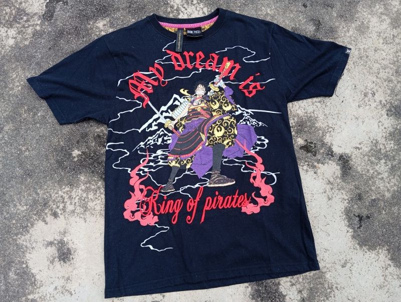 One Piece One Piece - Luffy Anime Comic Tshirt 🎌 embroidery 🪡🧵 Size US M / EU 48-50 / 2 - 2 Thumbnail