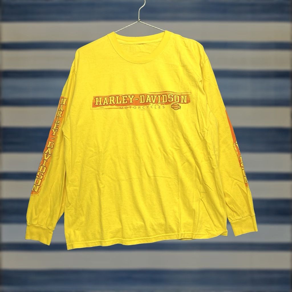 Harley Davidson VINTAGE Harley-Davidson Shirt Mens L Long Sleeve Yellow Flames 2000s Harley-Davidson Henley Size US L / EU 52-54 / 3 - 1 Thumbnail