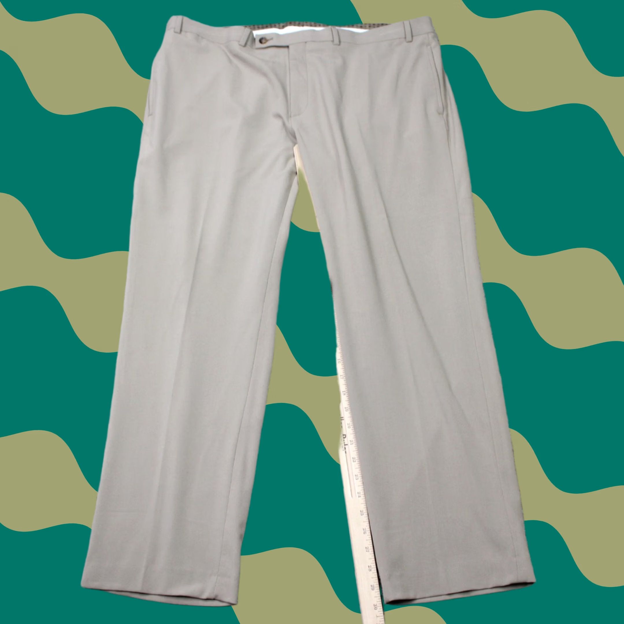 Ralph Lauren LAUREN Ralph Lauren Pants Mens 42x30 Beige Flat Front Knit Wool Viscose Stretch Regular Straight Dress Pants Mens Beige 90s Preppy Holiday? Size US 42 / EU 58 - 1 Thumbnail