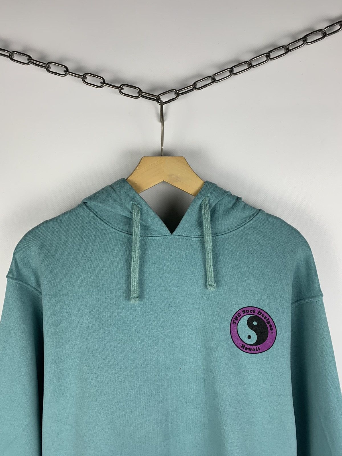 Designer T&C Surf Designs Hawaii Hoodie Men’s Size M Baby Blue Top Size US M / EU 48-50 / 2 - 7 Thumbnail
