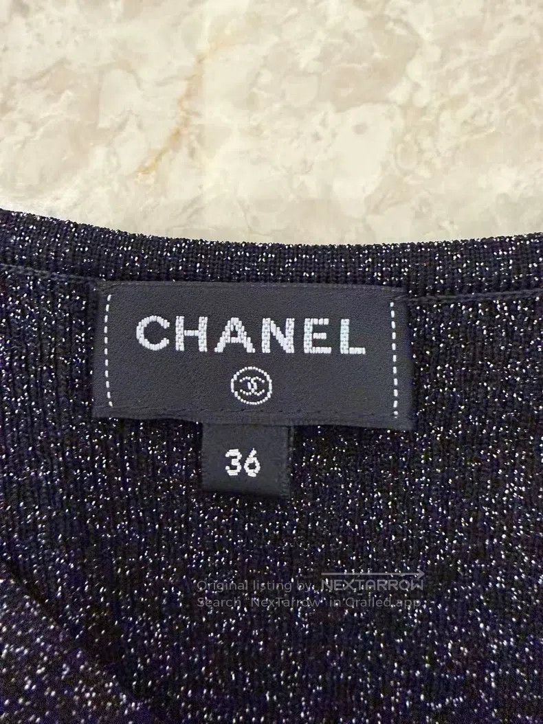 Chanel Chanel Silver-gray full diamond CC buckle suspender vest Size XS / US 0-2 / IT 36-38 - 3 Thumbnail