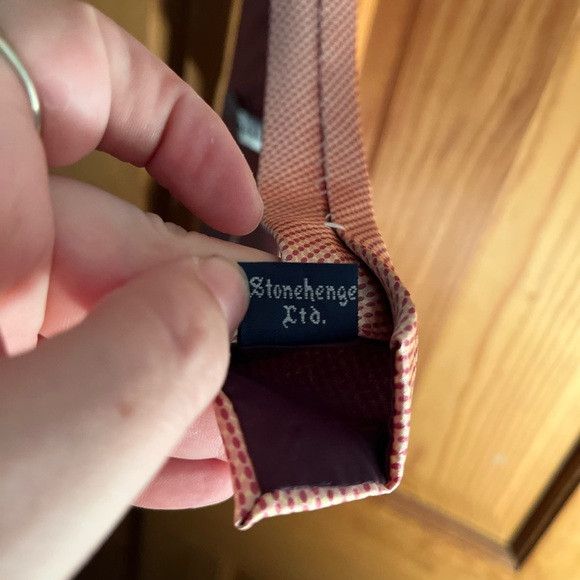 Other Stonehedge men’s tie pink 100% silk made in USA Size ONE SIZE - 5 Thumbnail