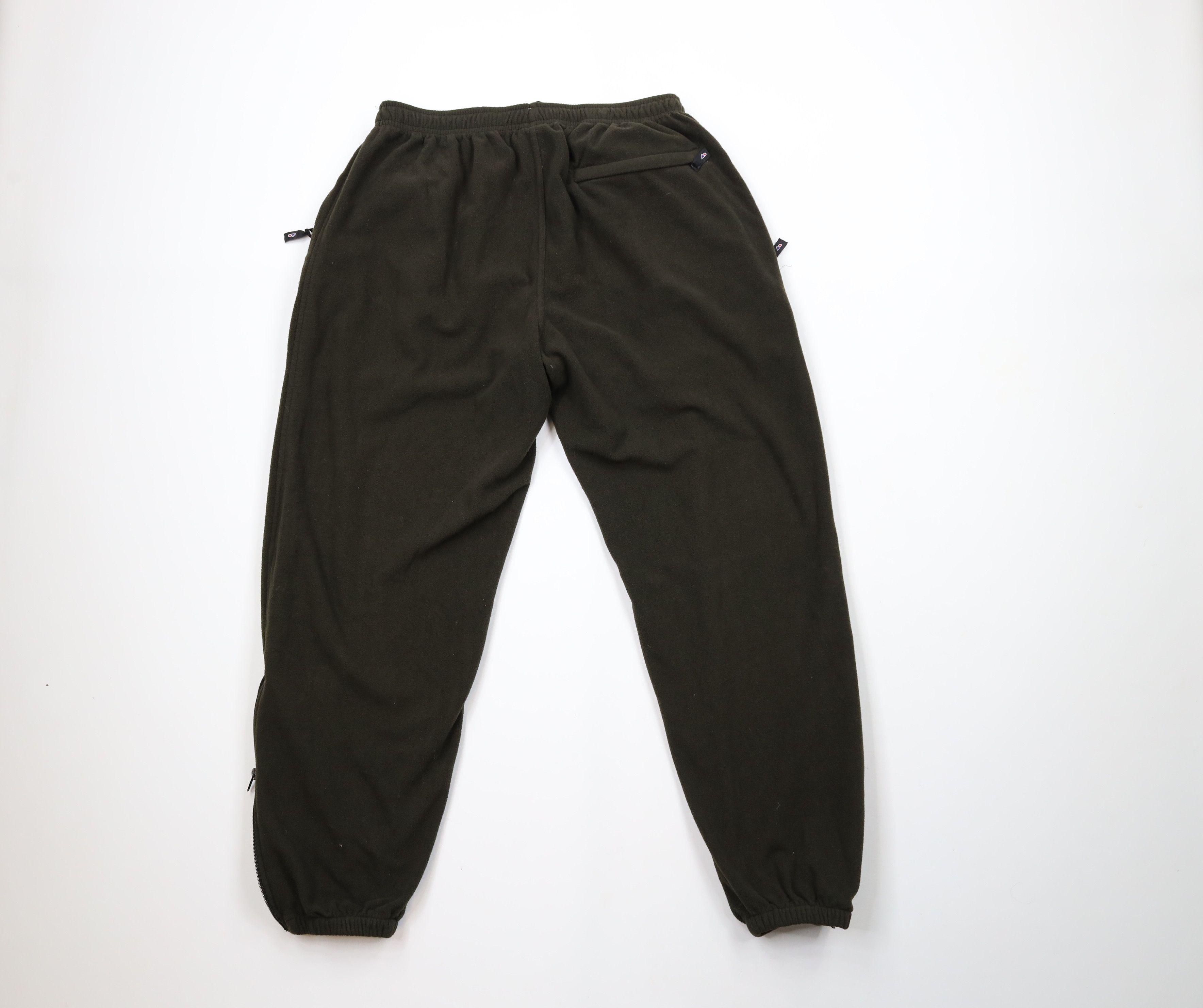 Vintage Vintage 90s Streetwear Blank Fleece Sweatpants Joggers Olive Size US 34 / EU 50 - 8 Thumbnail